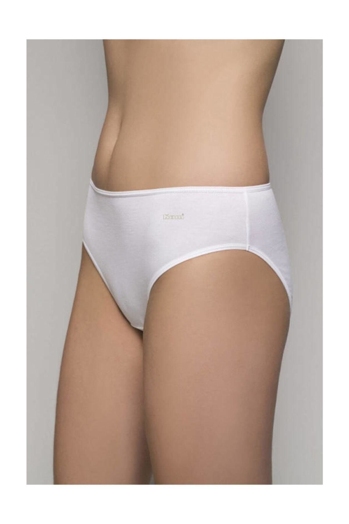 Kom Kadın Beyaz Basic 2'li Slip