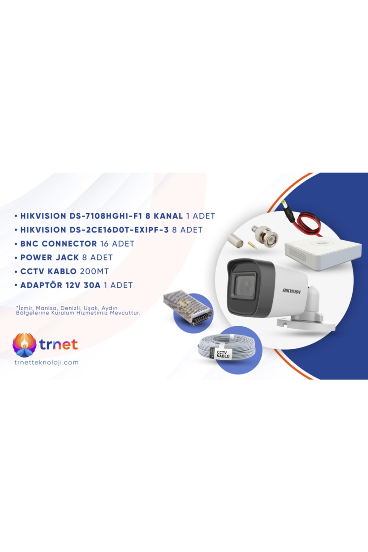 Hikvision 8'li Kamera Paketi