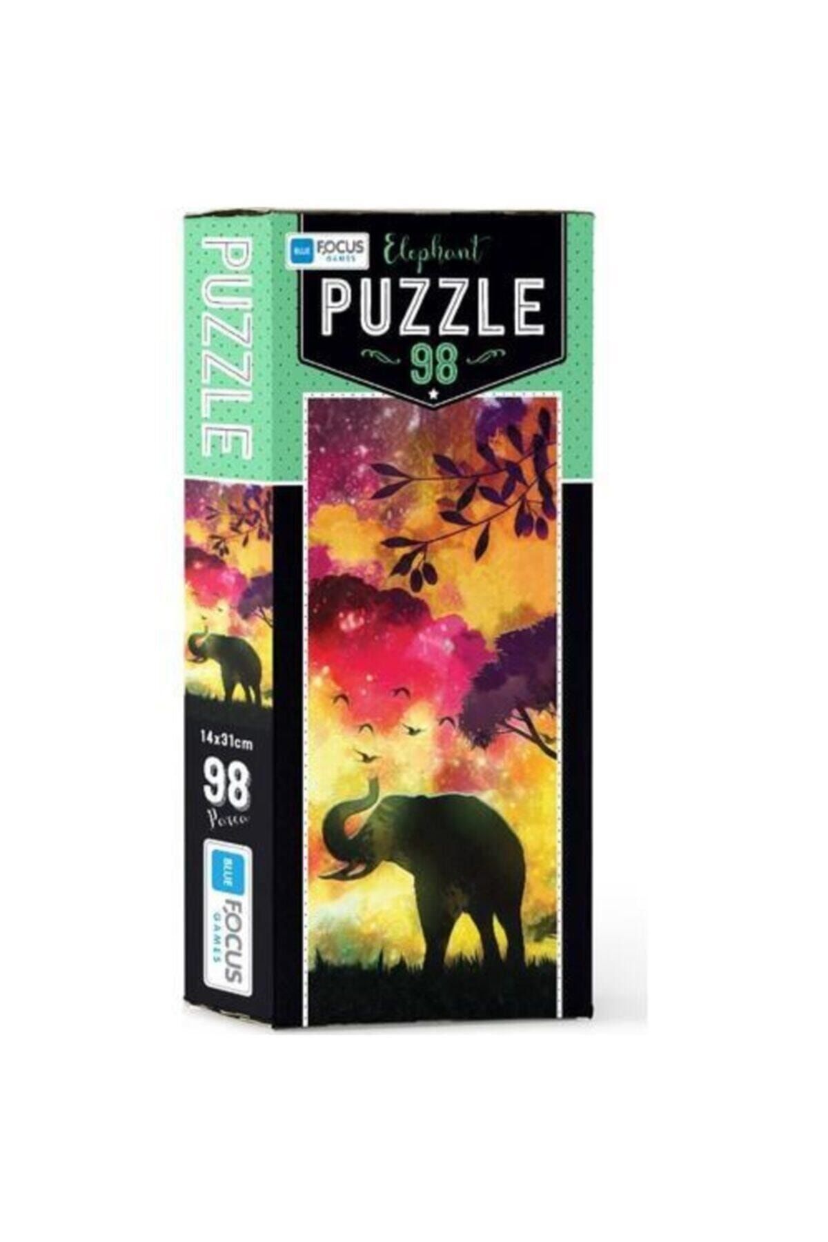 Blue Focus 98 Parça Puzzle Elephant