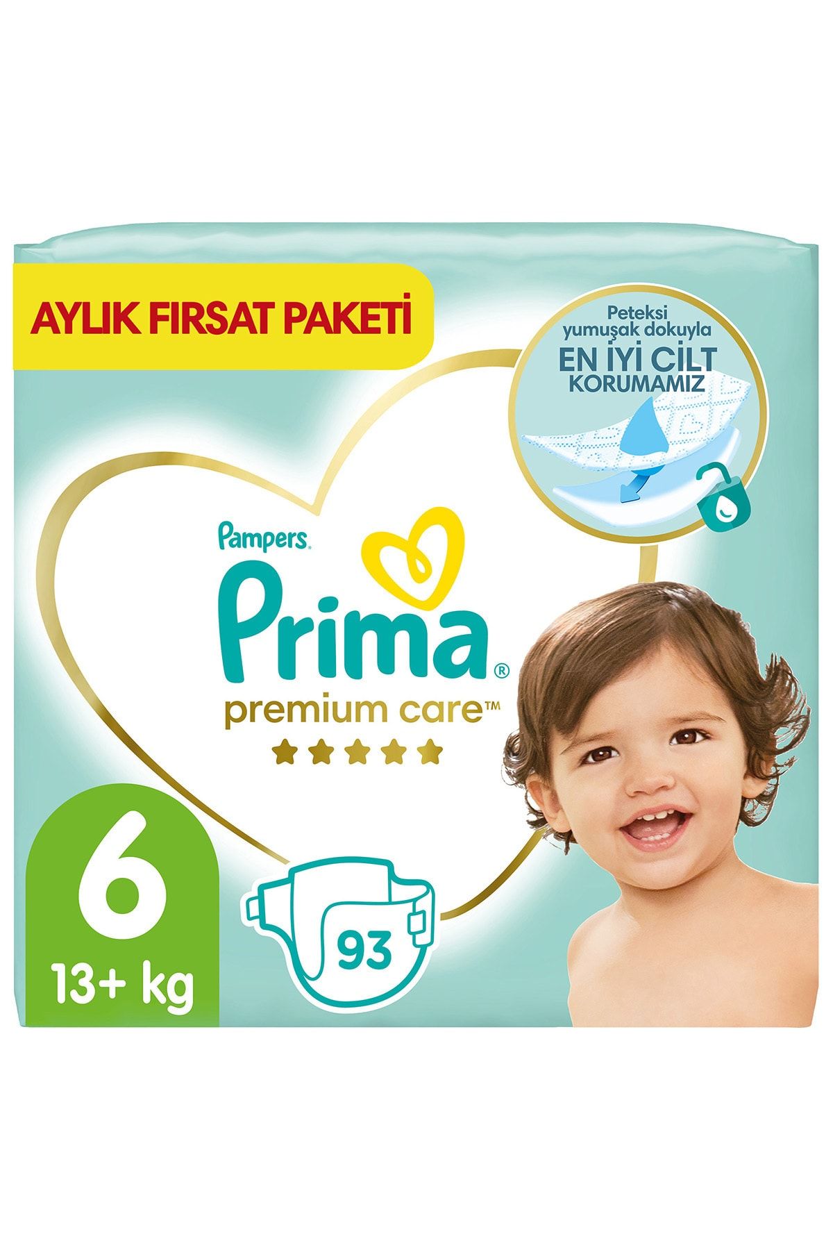 Prima Bebek Bezi Premium Care 6 Beden 93  Adet Aylık Fırsat Paketi