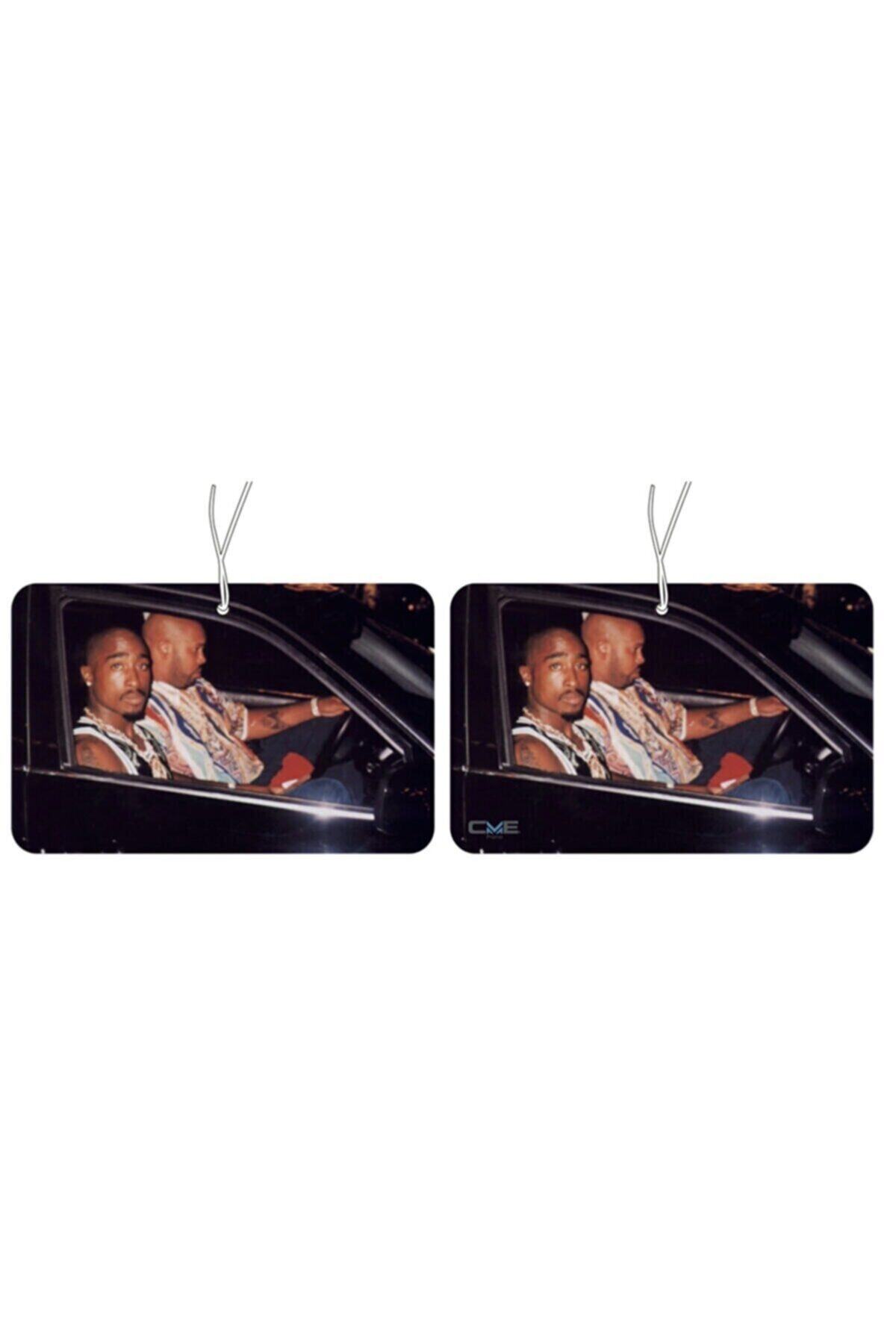 Mad 2pac Tasarımlı Parfüm Esanslı Baskılı İpli Asma Araç Kokusu 2 Adet