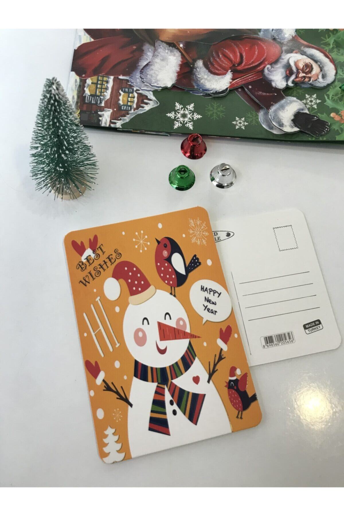 Piraye Hediyelik Eşya Yılbaşı Kardan Adam Kartpostal