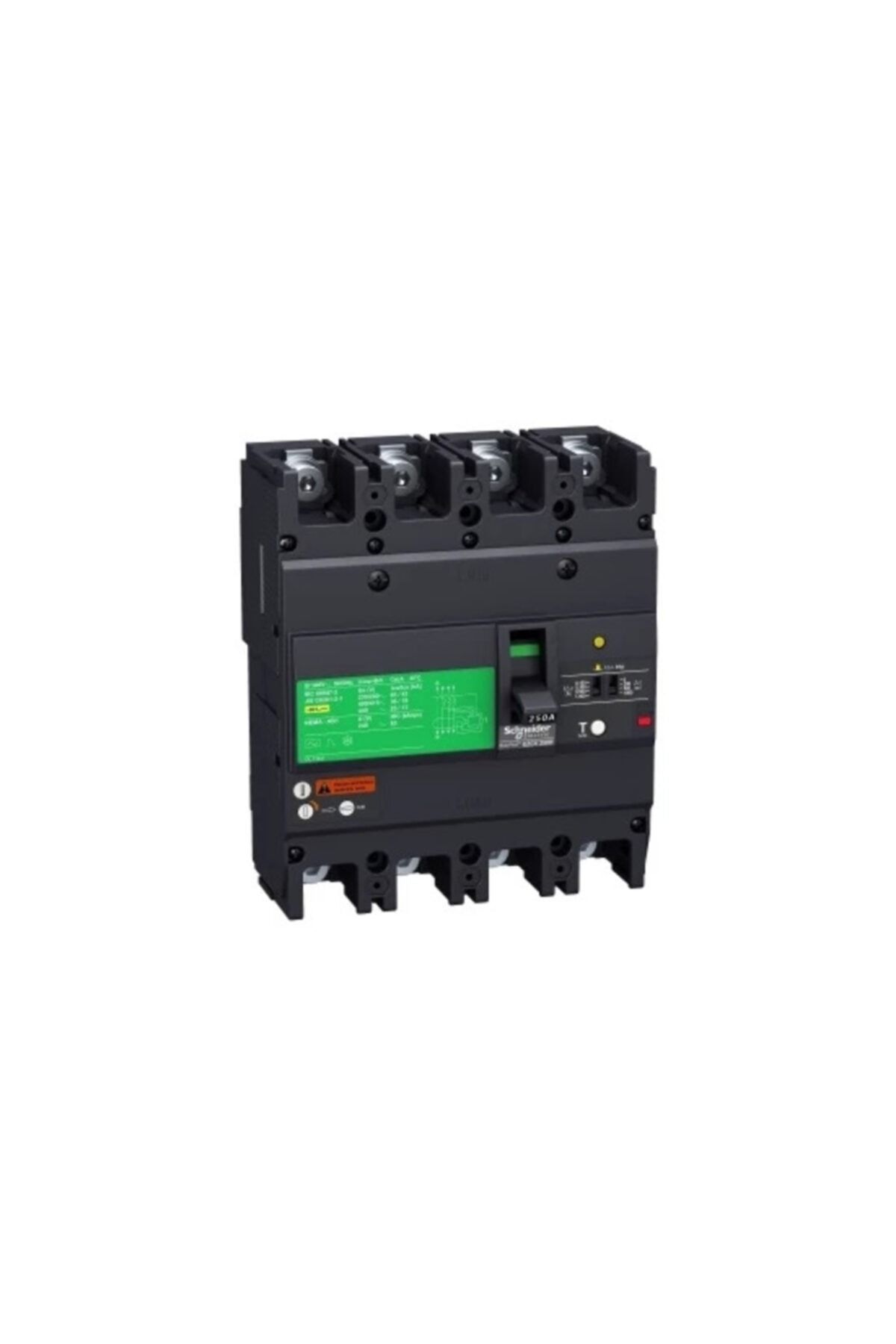 SCHNEIDER Ezcv250h4100 Kaçak Akım Korumalı Sabit Termik Manyetik Kompakt Şalter 4 Bıçaklı
