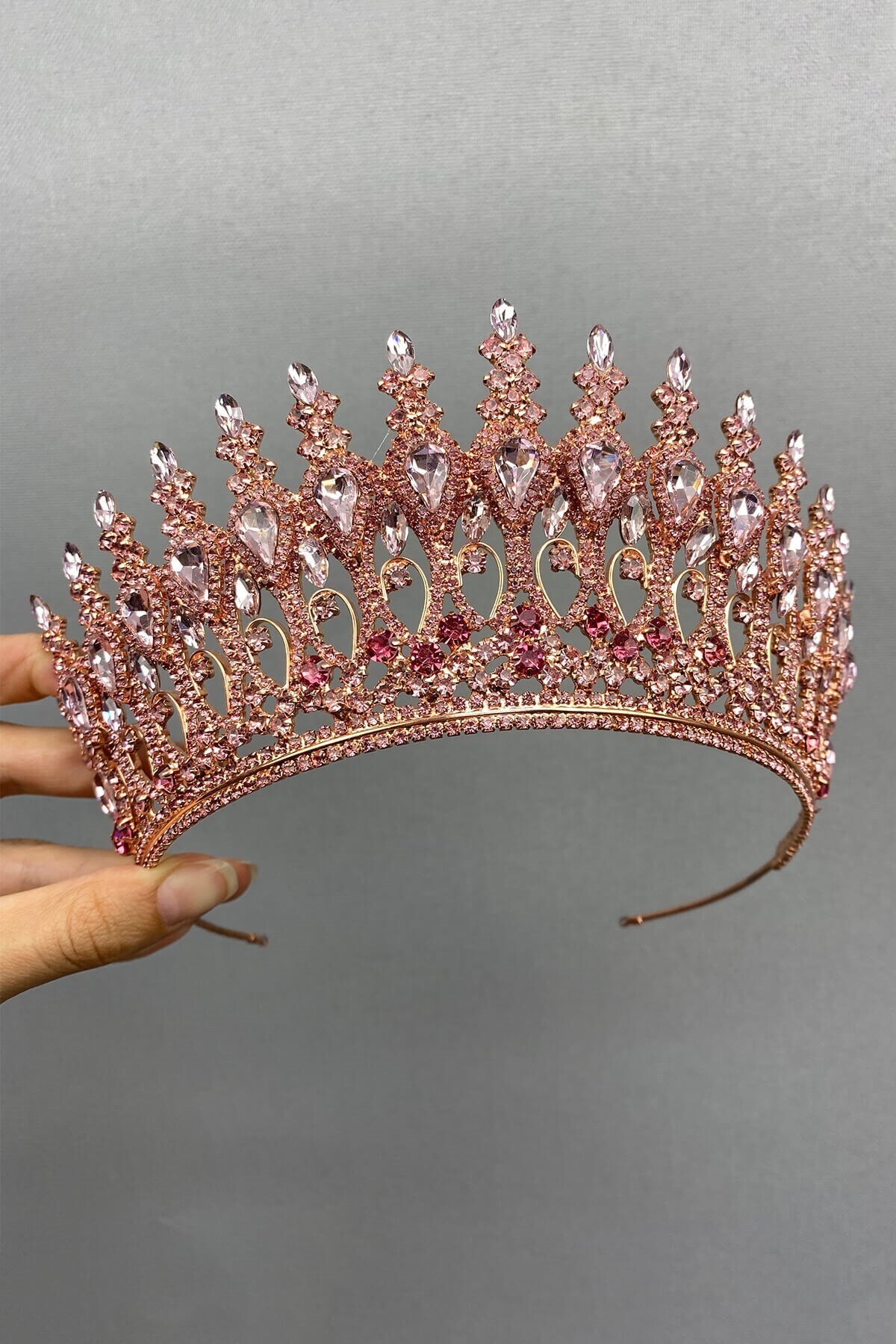 Hayalperest boncuk Pembe Rose Henna Model Gelin Kına Tacı