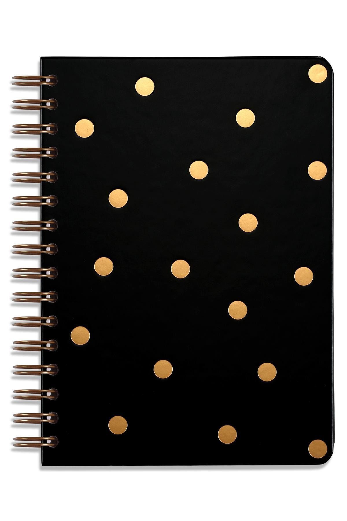 Matt Notebook A5 Ingilizce Süresiz Planlayıcı Ajanda Puantiye Siyah