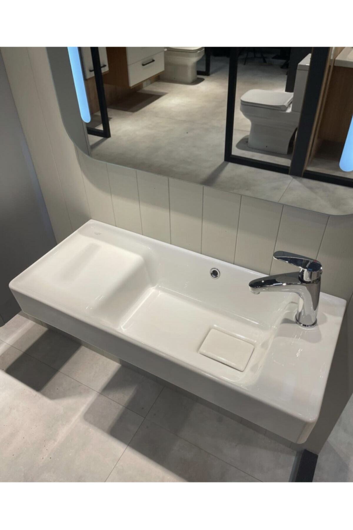 TURKUAZ Cerastyle Sharp 80 X 35 Cm Etajer Uyumlu Seramik Lavabo