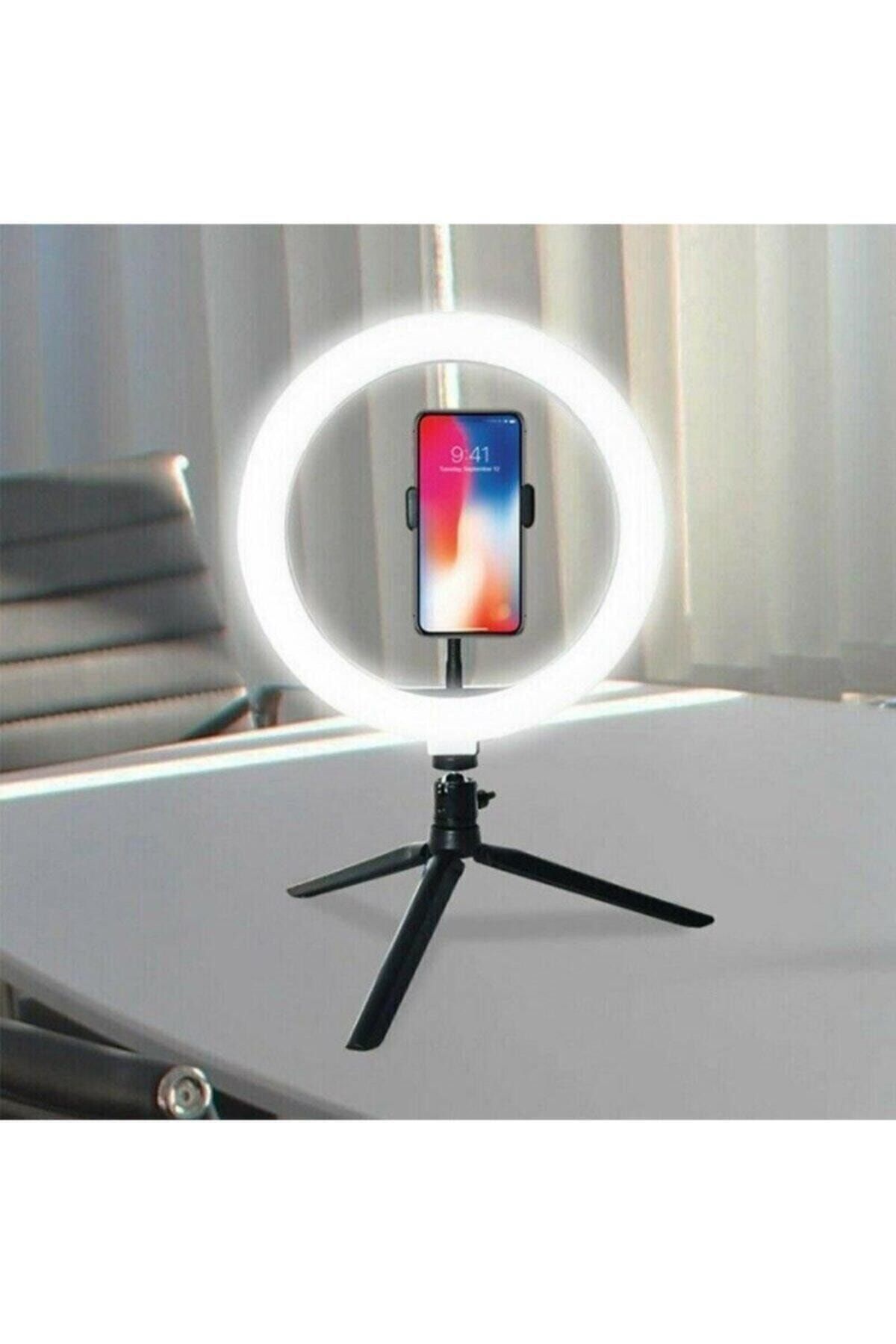 AKIN PAZAR 8inç 20cm Youtube Instagram Tiktok Selfie Stüdyo Video Fotoğraf Ring Light Tripod Led Halka Işık
