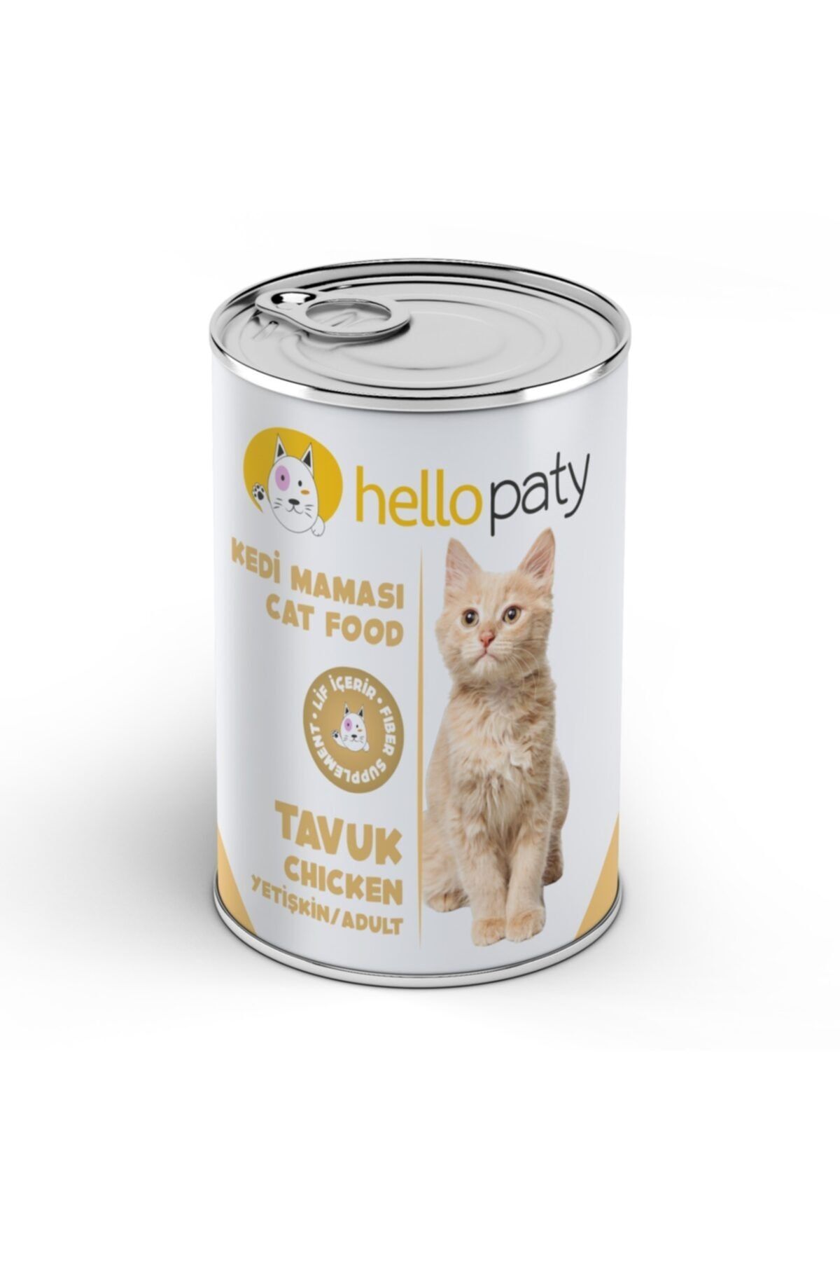 Hello Paty Tavuk Etli Konserve Yaş Kedi Maması 24 Adet 415 gr Yaş Mama Kedi Maması