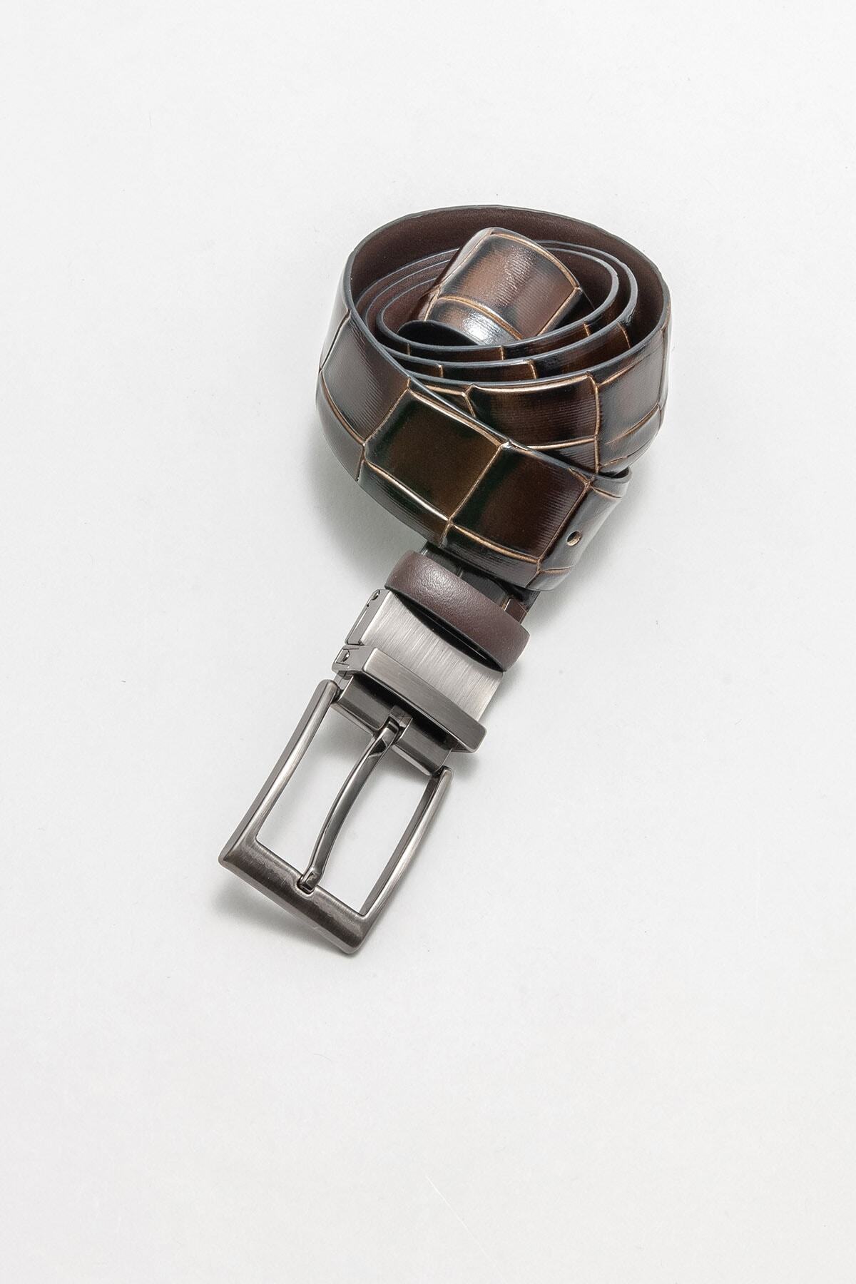 Elle Shoes Kahve Deri Erkek Kemer