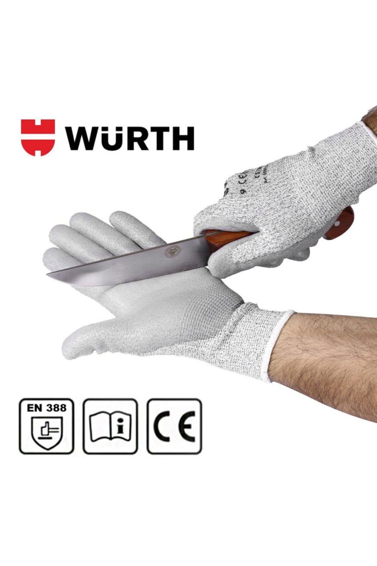 Würth Kesilmeye Karşı Dayanıklı Eldiven Iş Eldiveni Koruyucu Eldiven L/9 (1 ÇİFT)