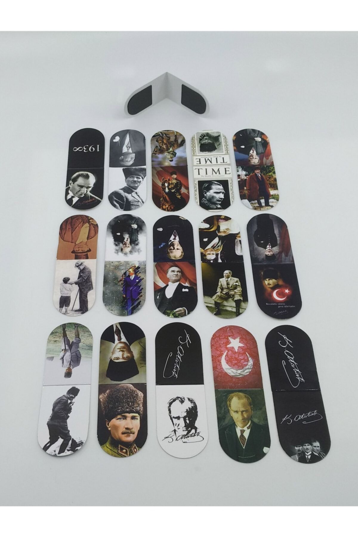 Giftsturkiye Kitap Ayracı Içi Mıknatıslı Ufak Ebat Gazi Mustafa Kemal Atatürk Imza 15 Adet
