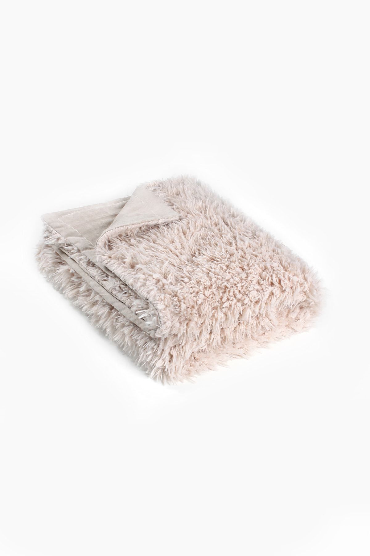 Bc Home Alpaca Bej Rengi Yumuşak Tüylü Yapay Peluş Koltuk Şalı Diz Battaniyesi 90x155 cm