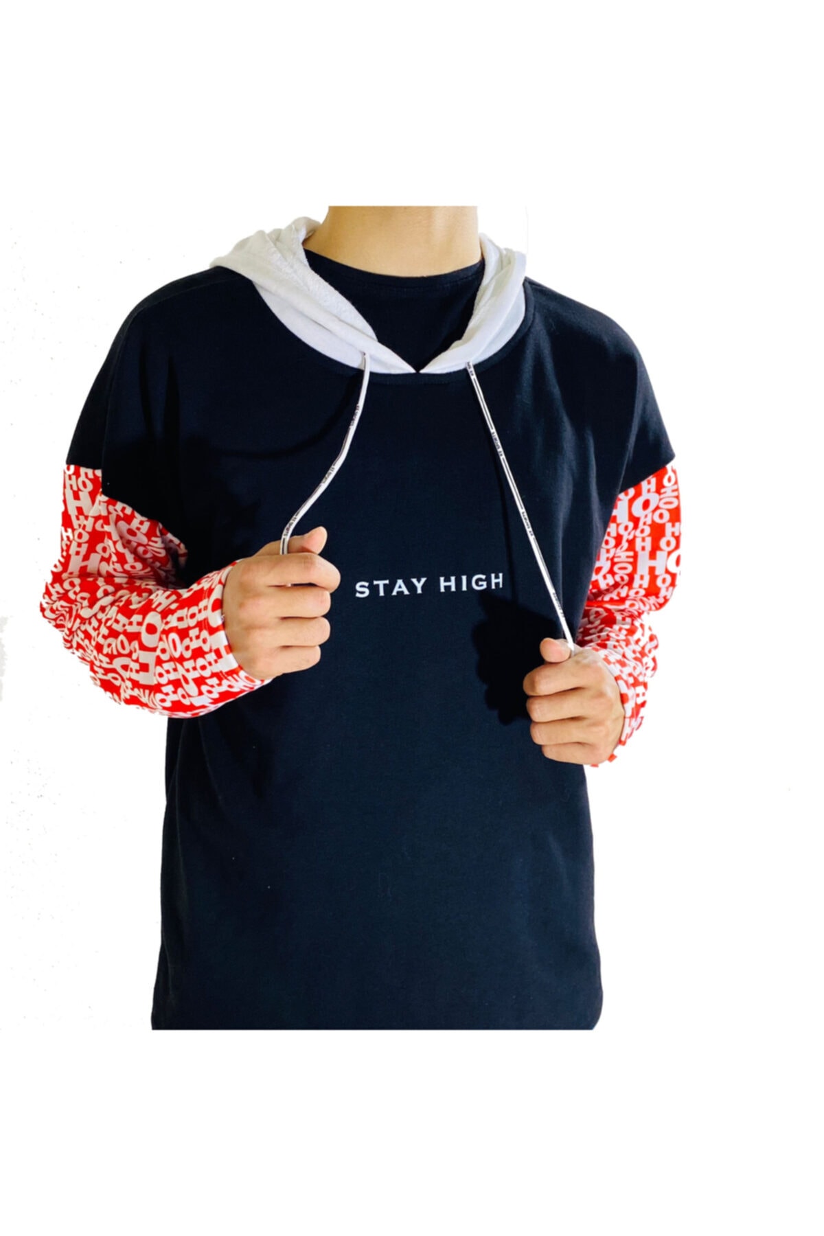 Asortik Butik Yılbaşı Temalı Stay High Baskılı Oversize Unisex Sweatshirt