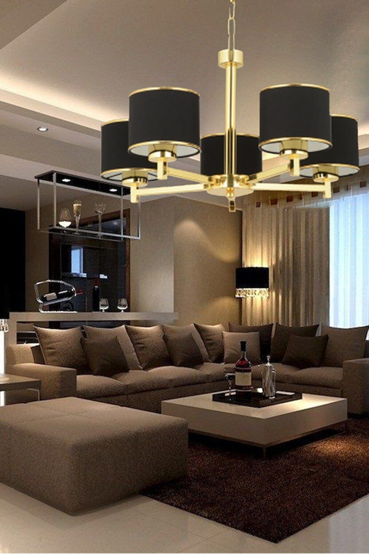 WAST LİGHT Wasr Light Lüx Gold Avize 5li