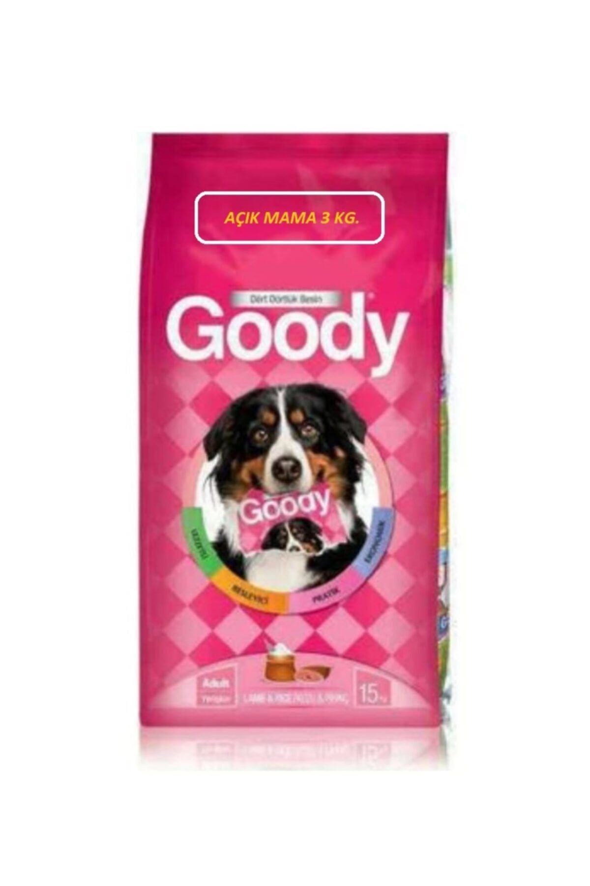Goody Kuzu Etli Ve Pirinçli Yetişkin Köpek Maması 3 Kg.