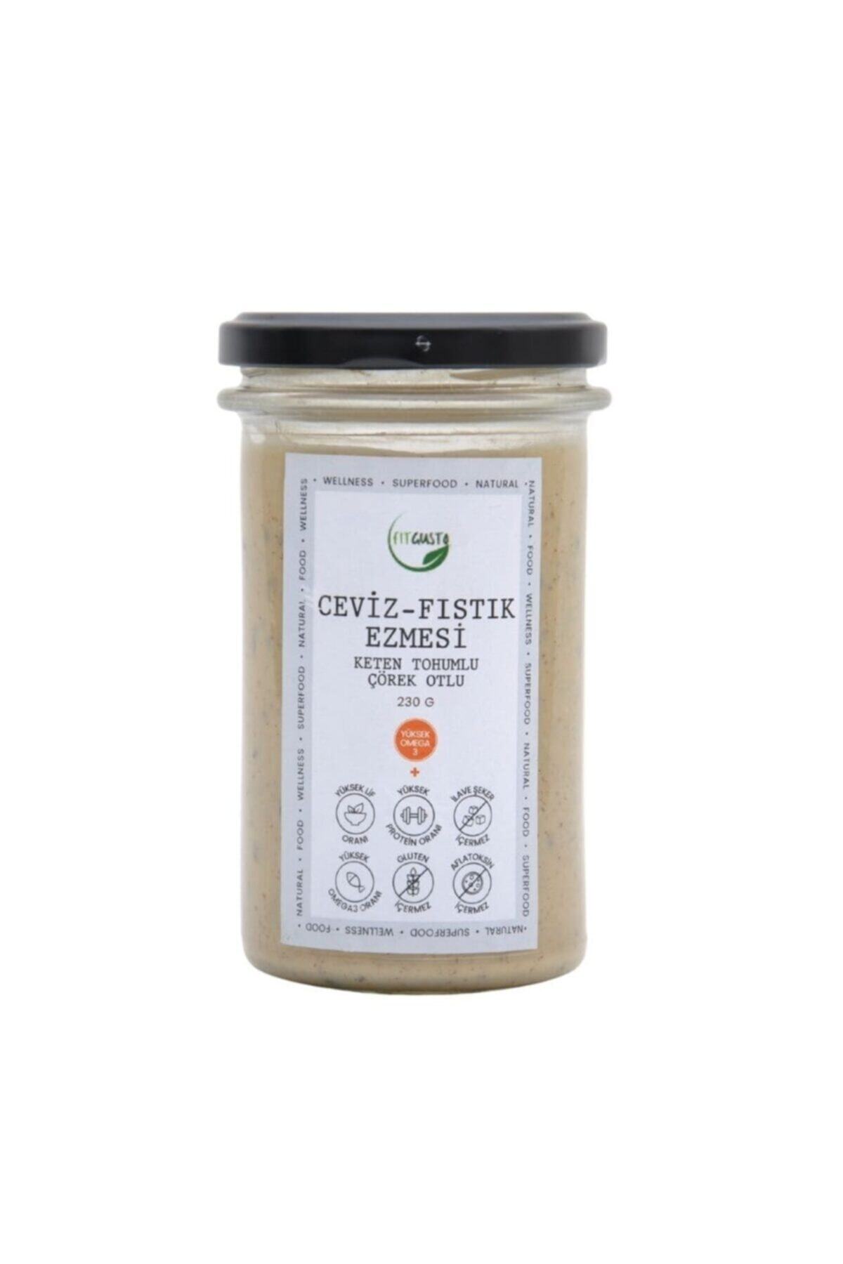 Fitgusto Çörekotlu Ceviz-fıstık Ezmesi Keten Tohumlu 230 Gr