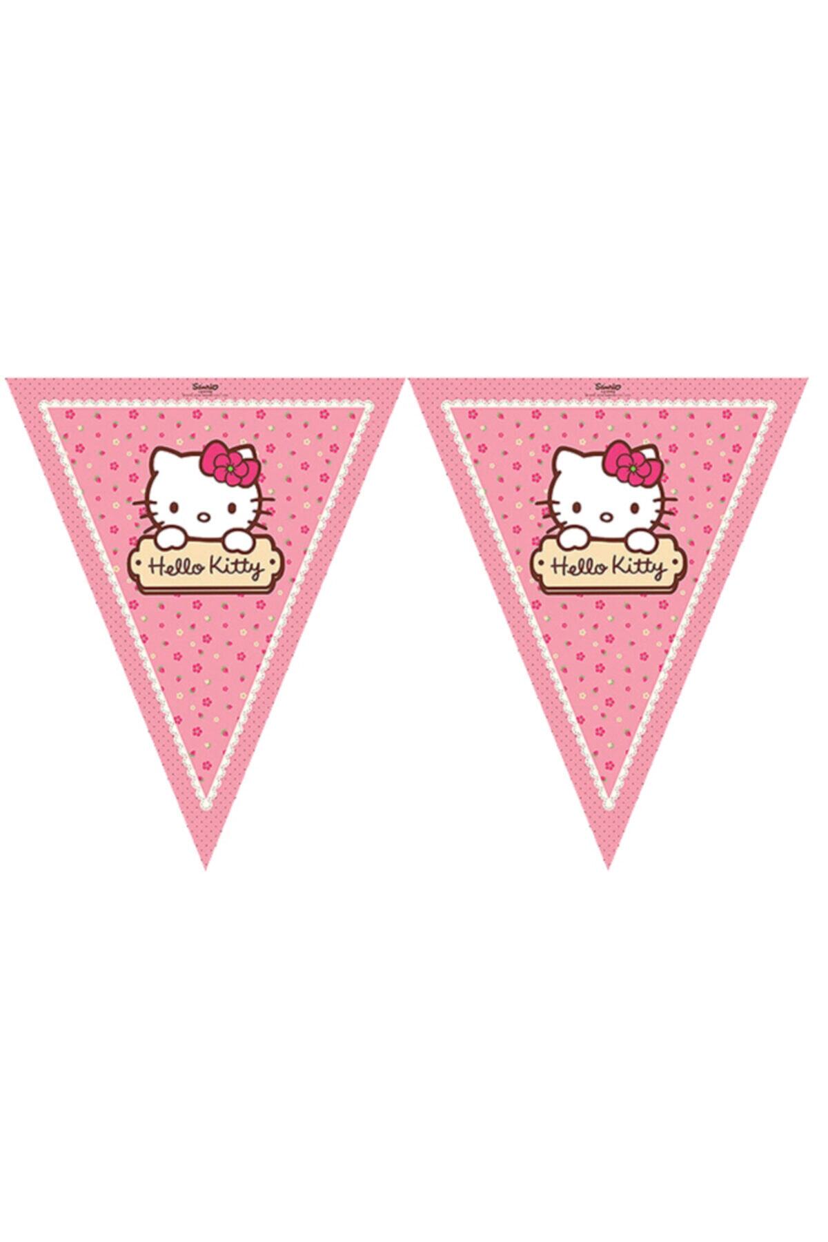 Bs İthalat Hello Kitty Temalı Üçgen Bayrak Flama Süsleme 3.2 m