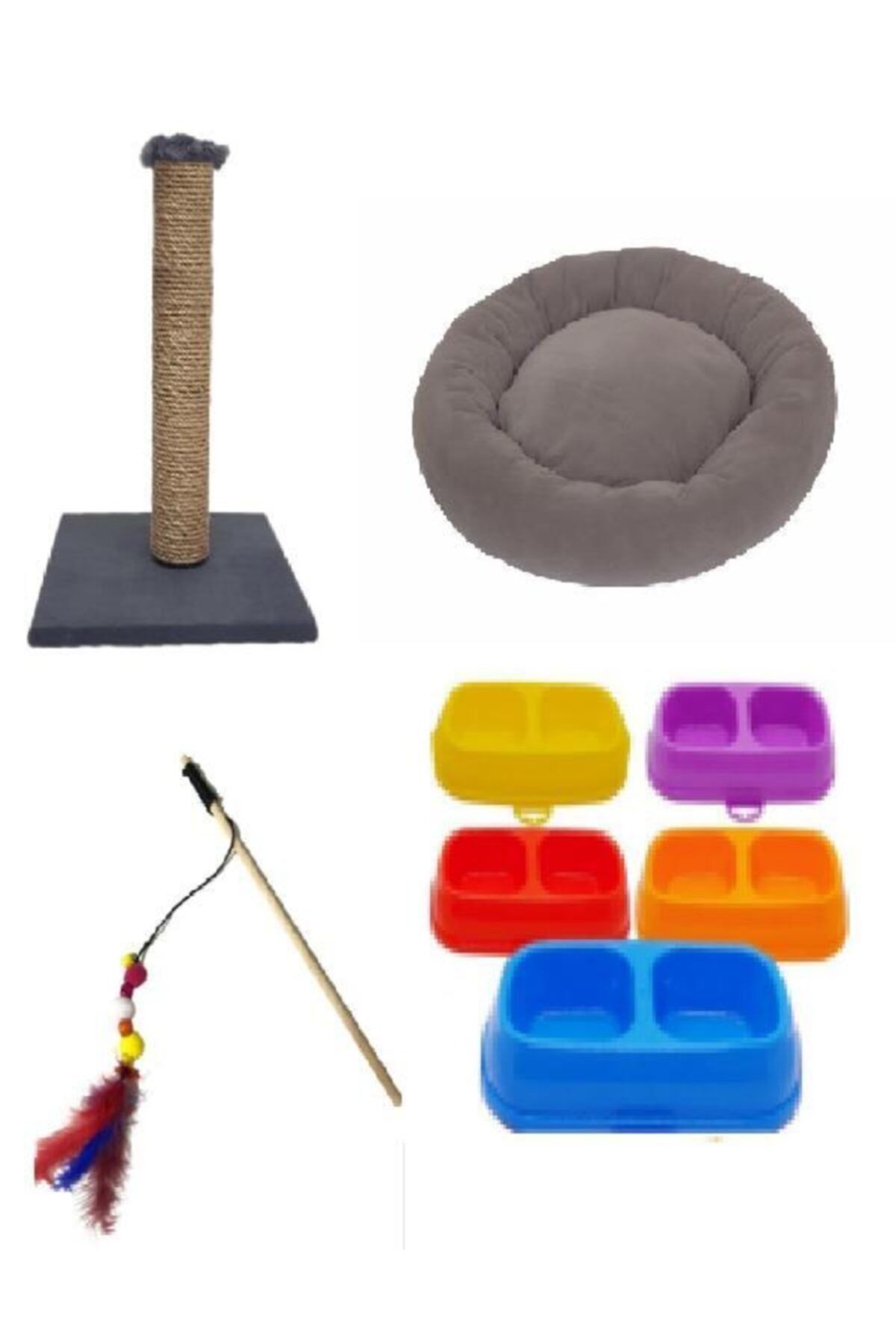 PETiTOYS Gri Kedi Başlangıç 4'lu Set