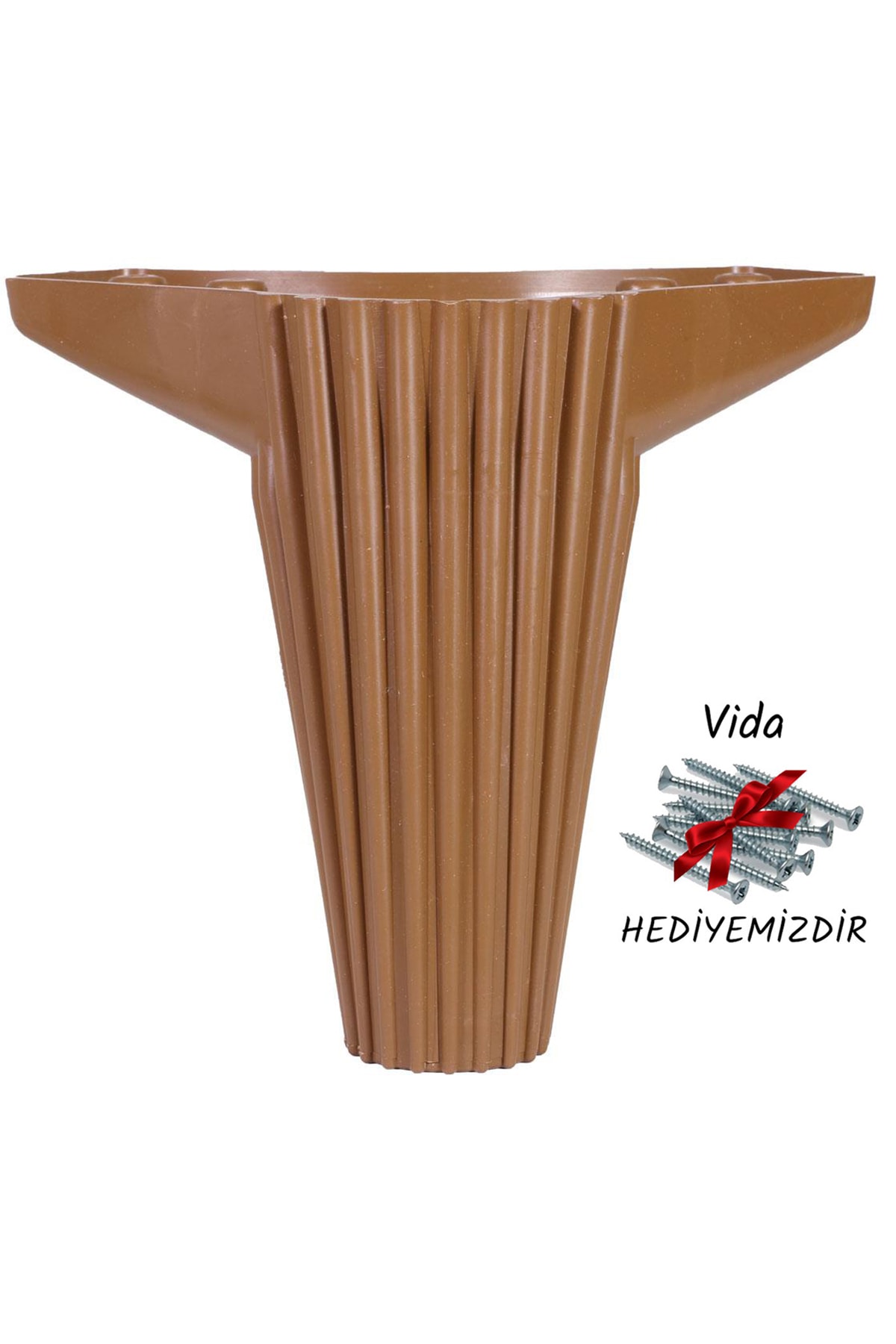 Badem10 Nobel Wetra Mobilya Masa Sehpa Kanepe Ayağı Baza Ayak 12 Cm (KAHVERENGİ)