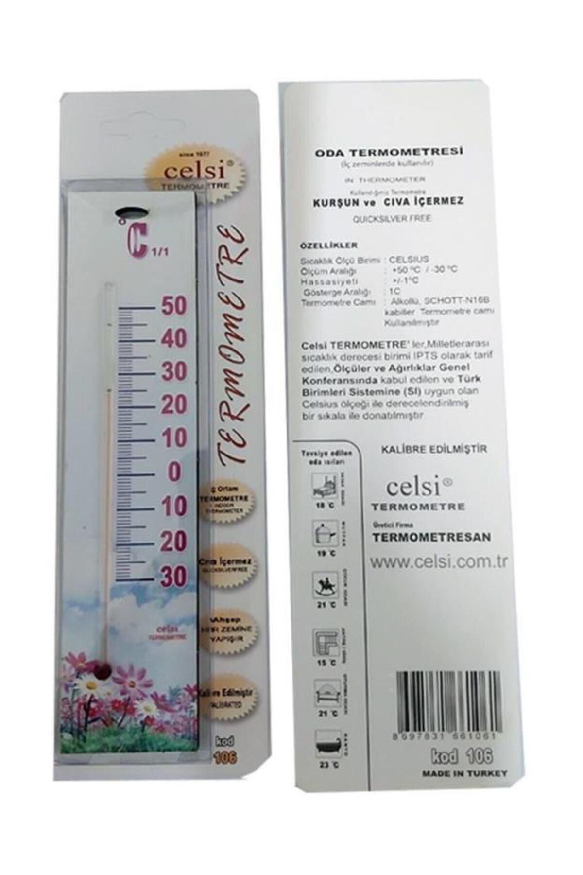Vtk Celsi Ahşap Lüx Oda Termometresi 106