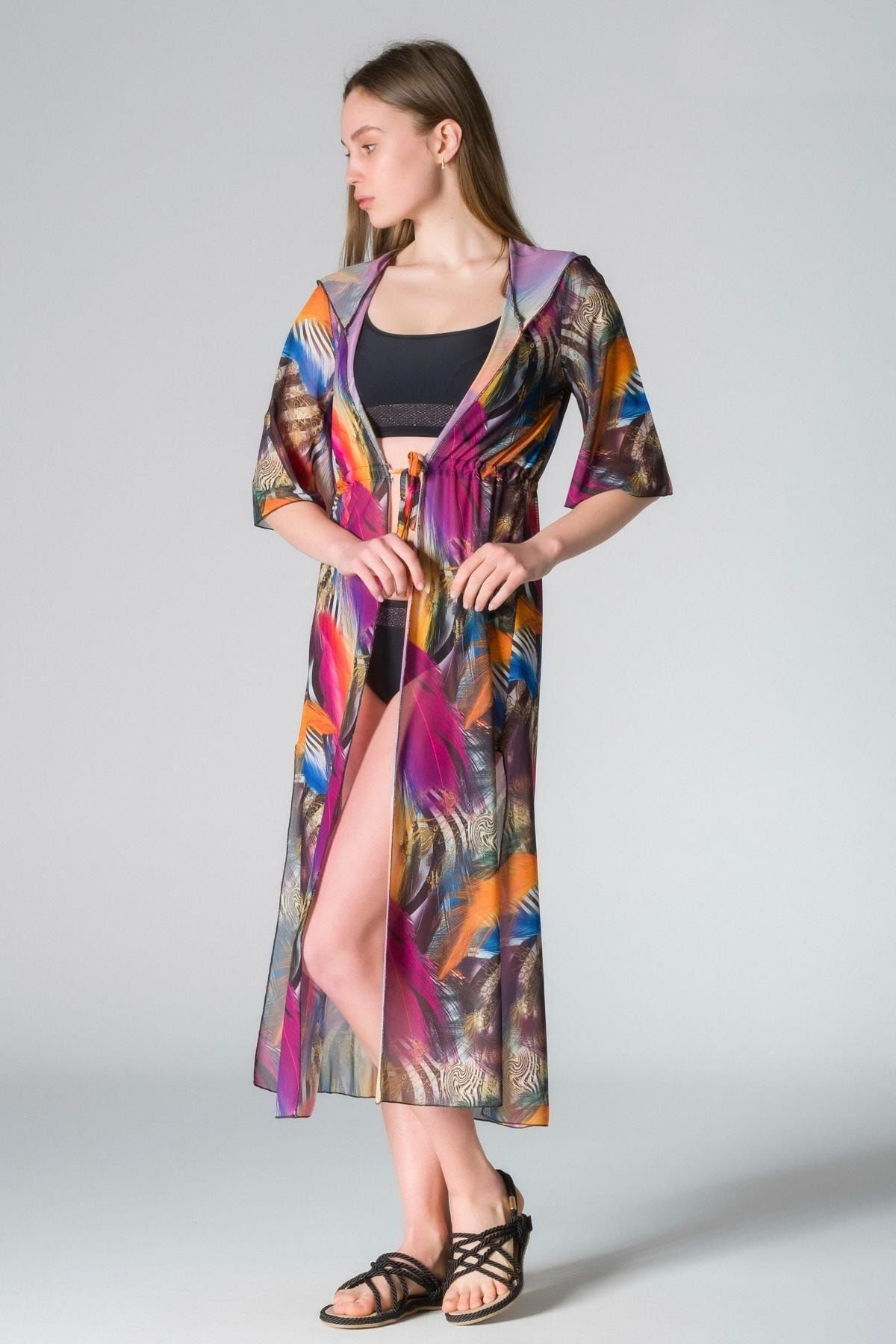 Freshness P-17 Tül Desenli Pareo