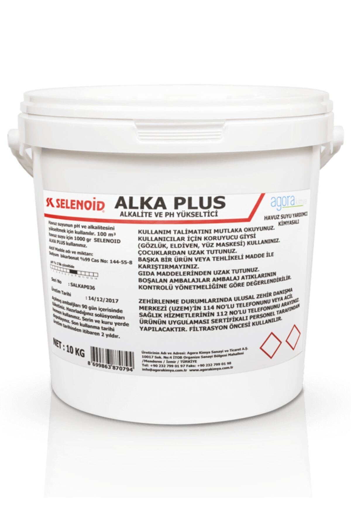 SELONOİD Havuz Ph Ve Alkalinite Yükseltici Selenoid Alka ( ) 10 Kg