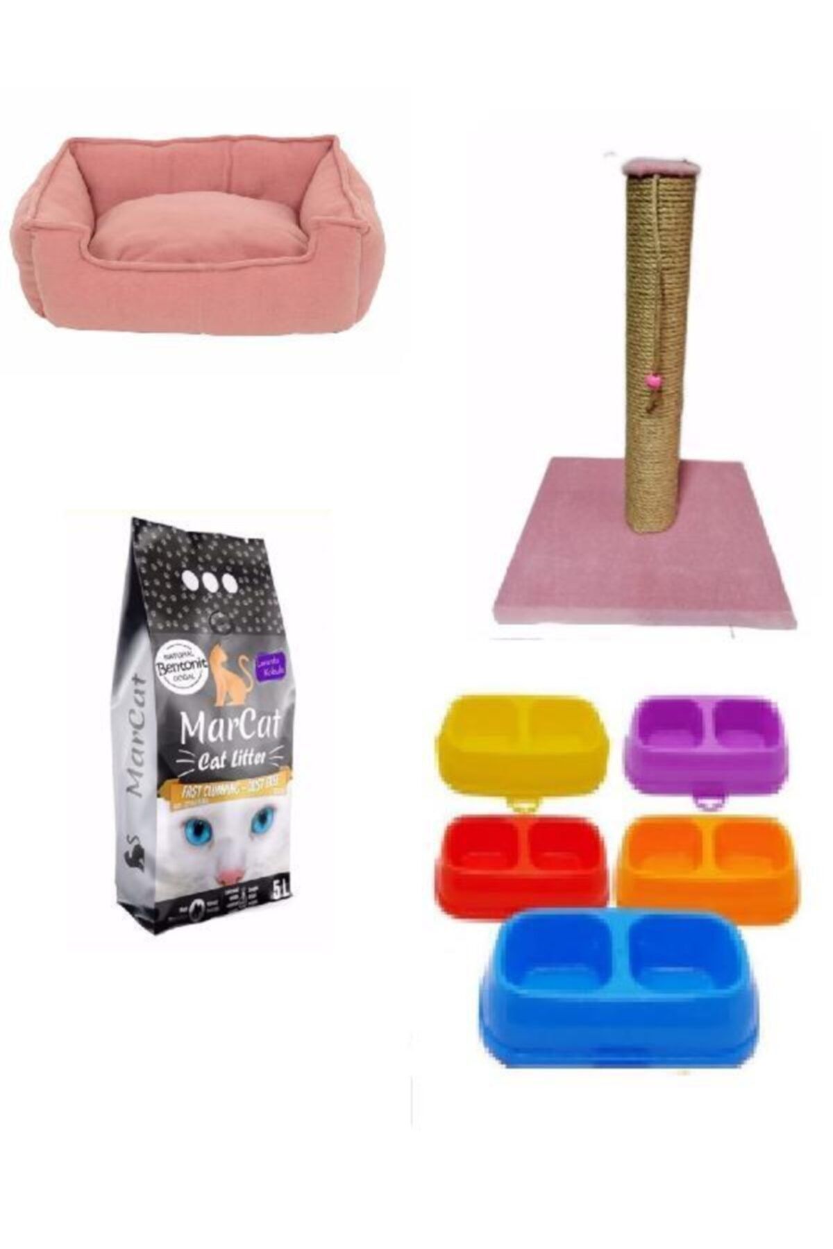 PETiTOYS Kedi Pembe Plus Set 4'lu
