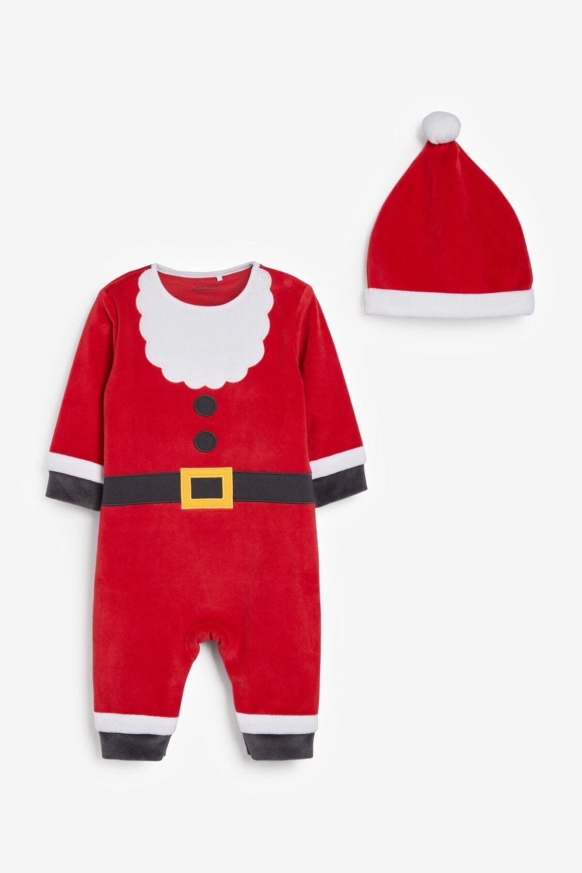 Next Baby Kadife Yılbaşı Kıyafeti Noel Pijaması
