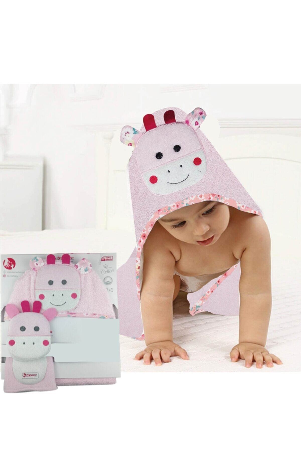 Sevnur Baby Yeni Doğan Kukla Inek Oyuncaklı Bebek Bornoz Silgi %100 Pamuk 0-9 Aylık