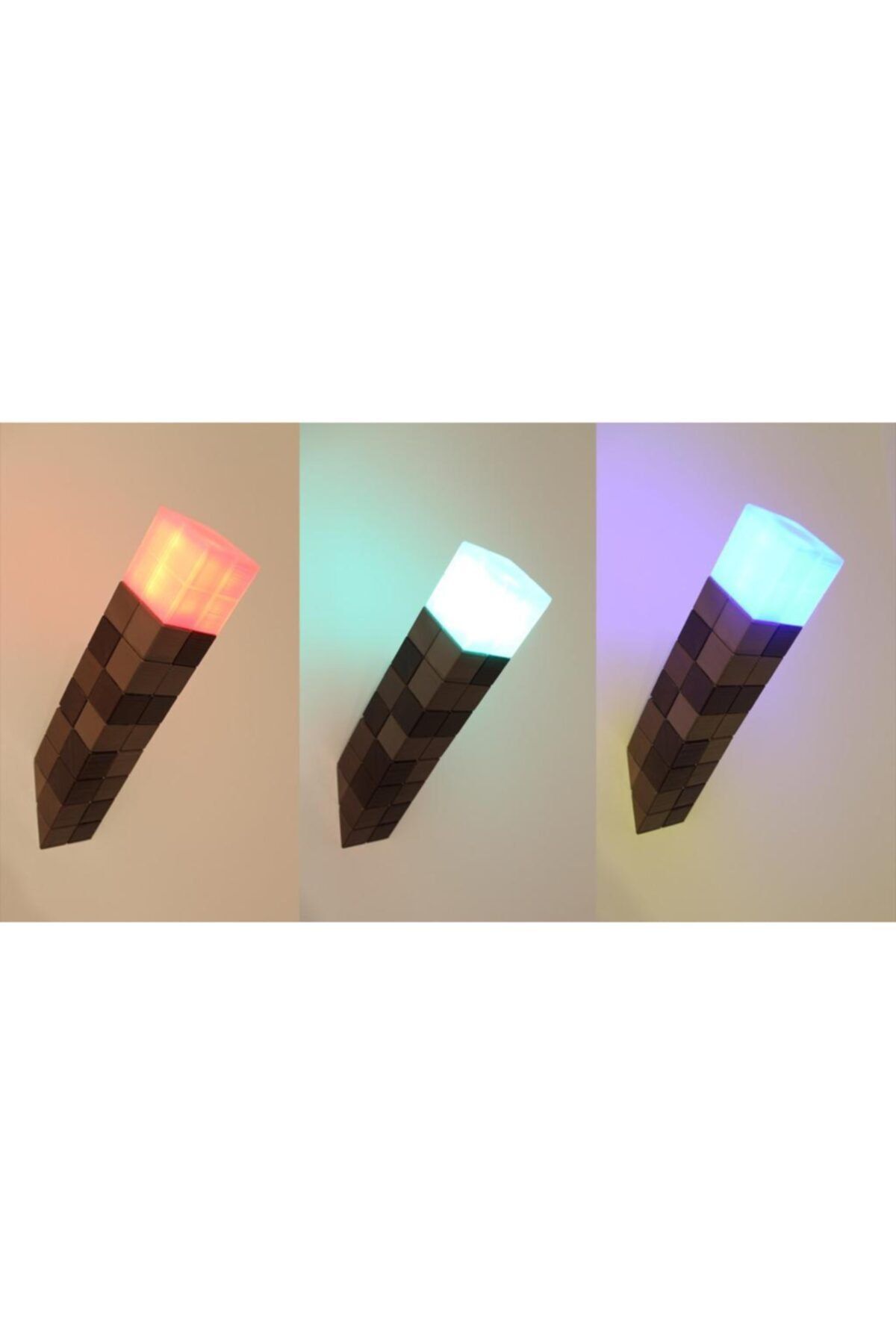 SudoCheap Minecraft Meşalesi Nightlight Plastik Aparat