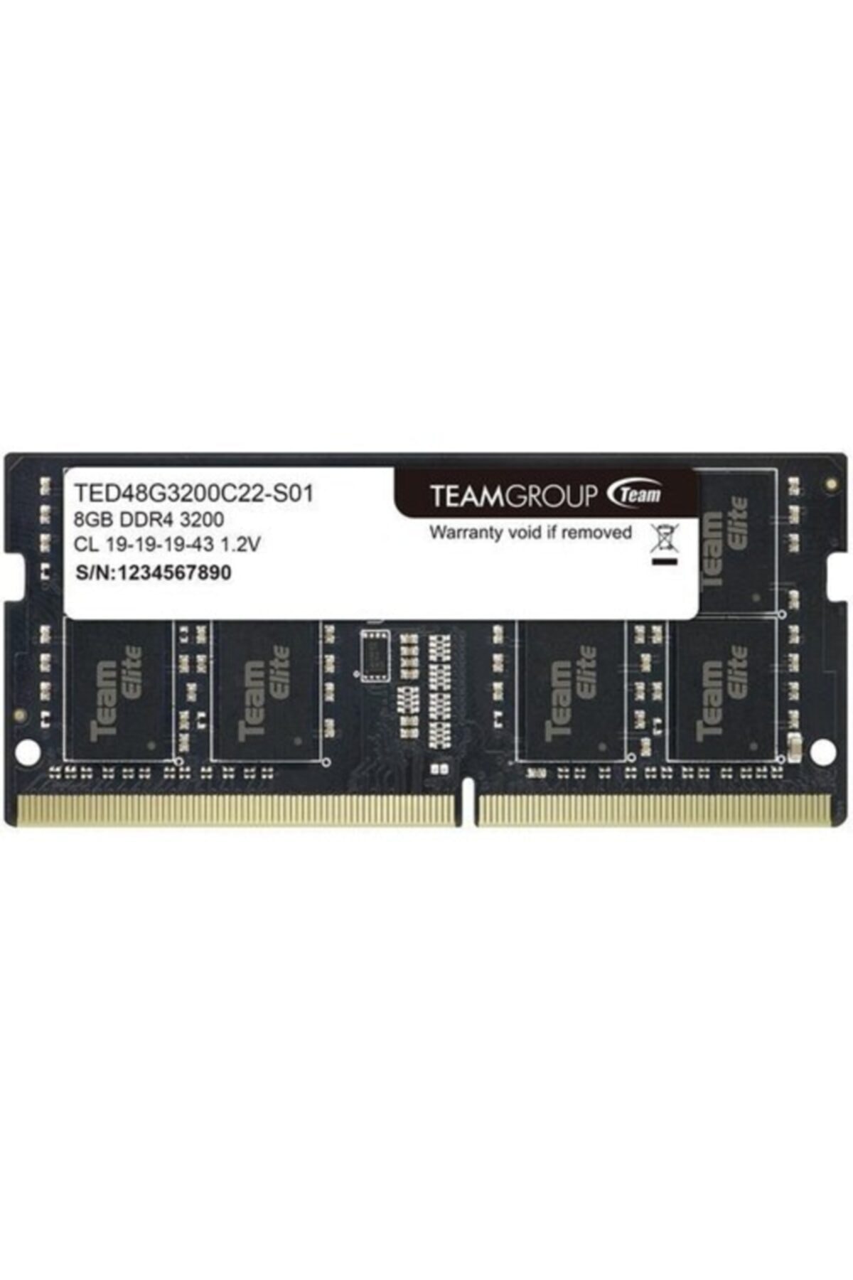 Elite Team 8gb (1x8gb) Ddr4 3200mhz Cl22 Notebook Ram Ted48g3200c22-s01
