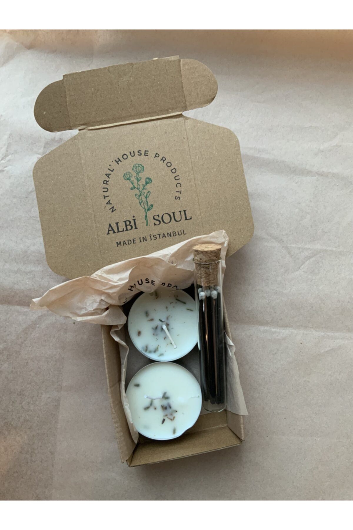 ALBİSOUL Tealights Mum Ve Kibrit