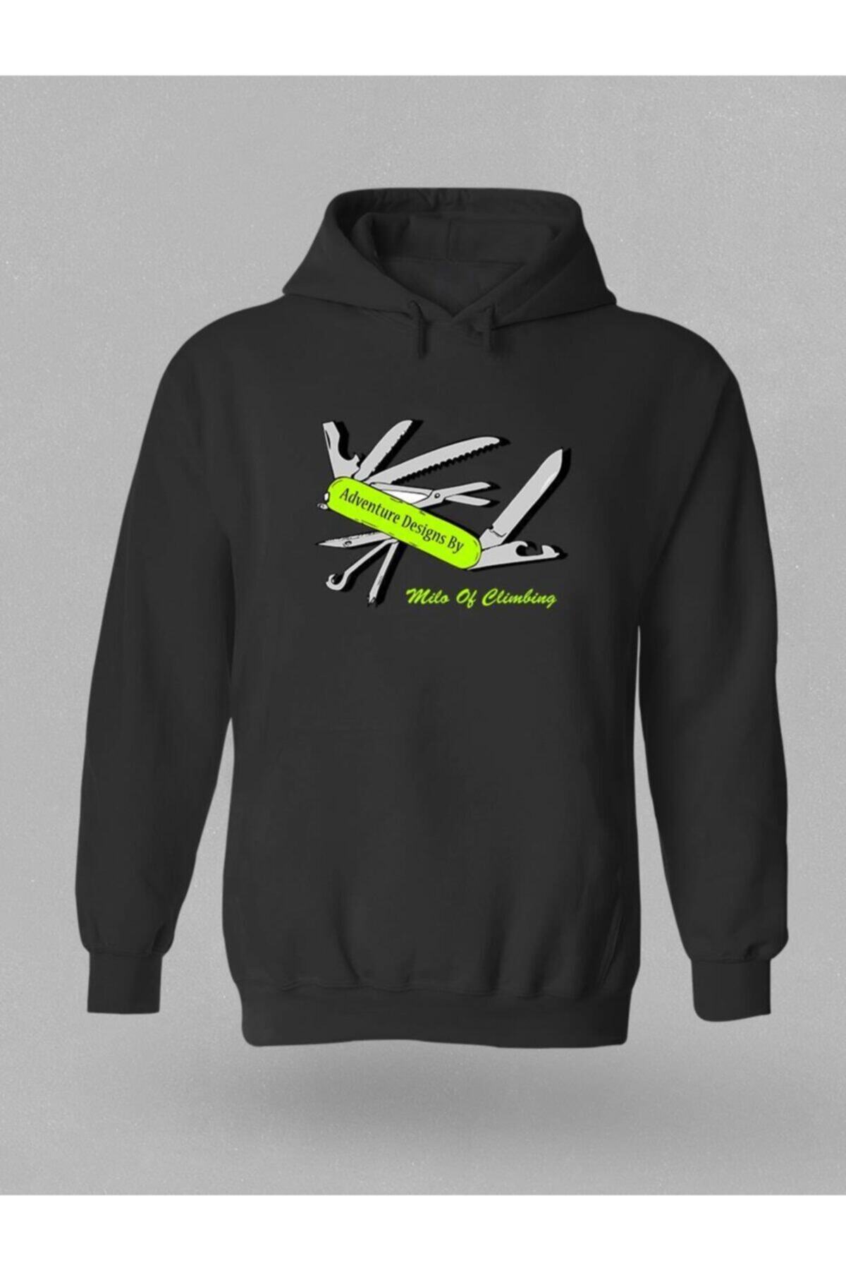 Milo Of Climbing Castro Kamp Temalı Baskılı Kapüşonlu Sweatshirt-b
