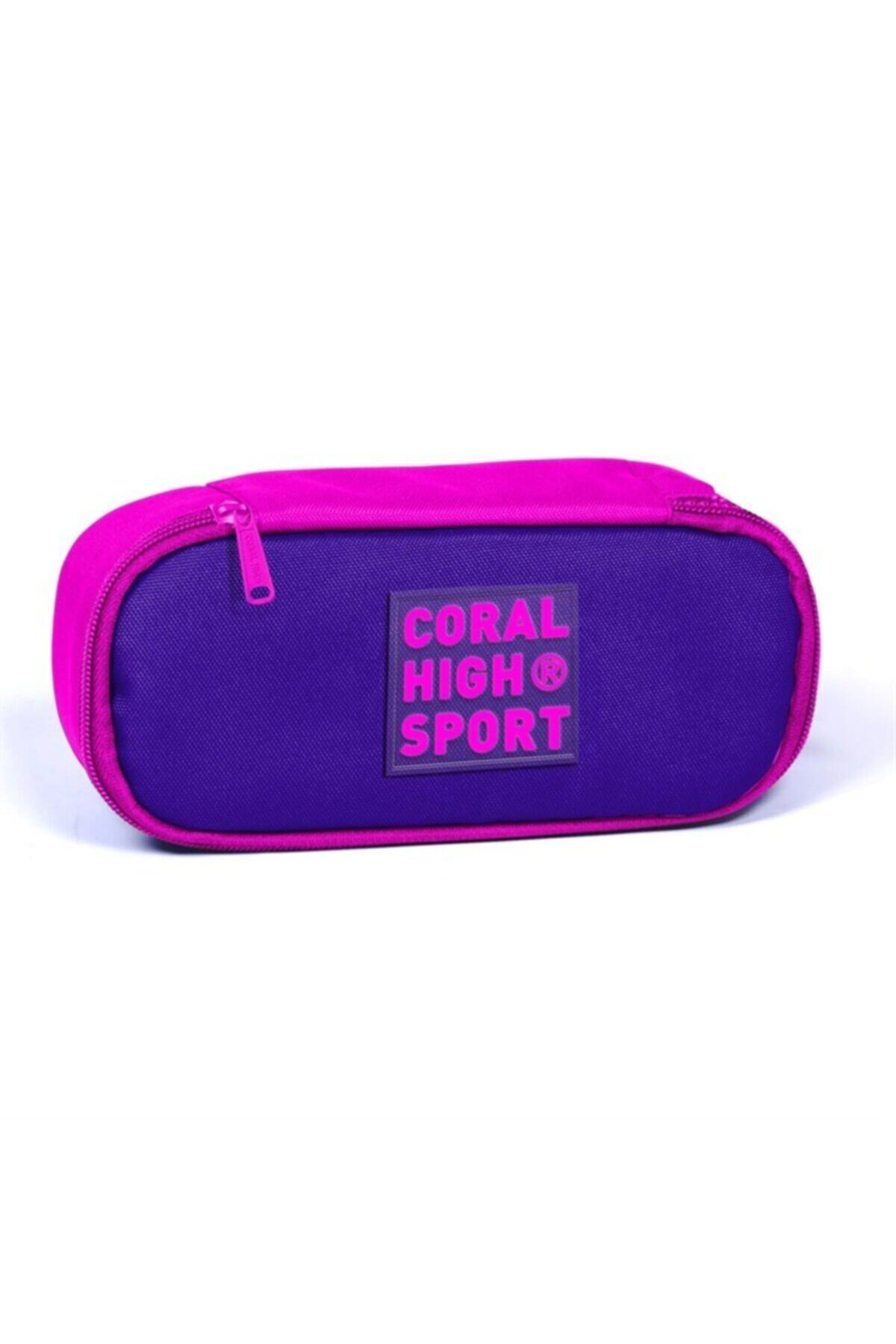 Coral High Sport Iç Bölmeli Kız Çocuk Oval Kalemkutu Mor-pembe