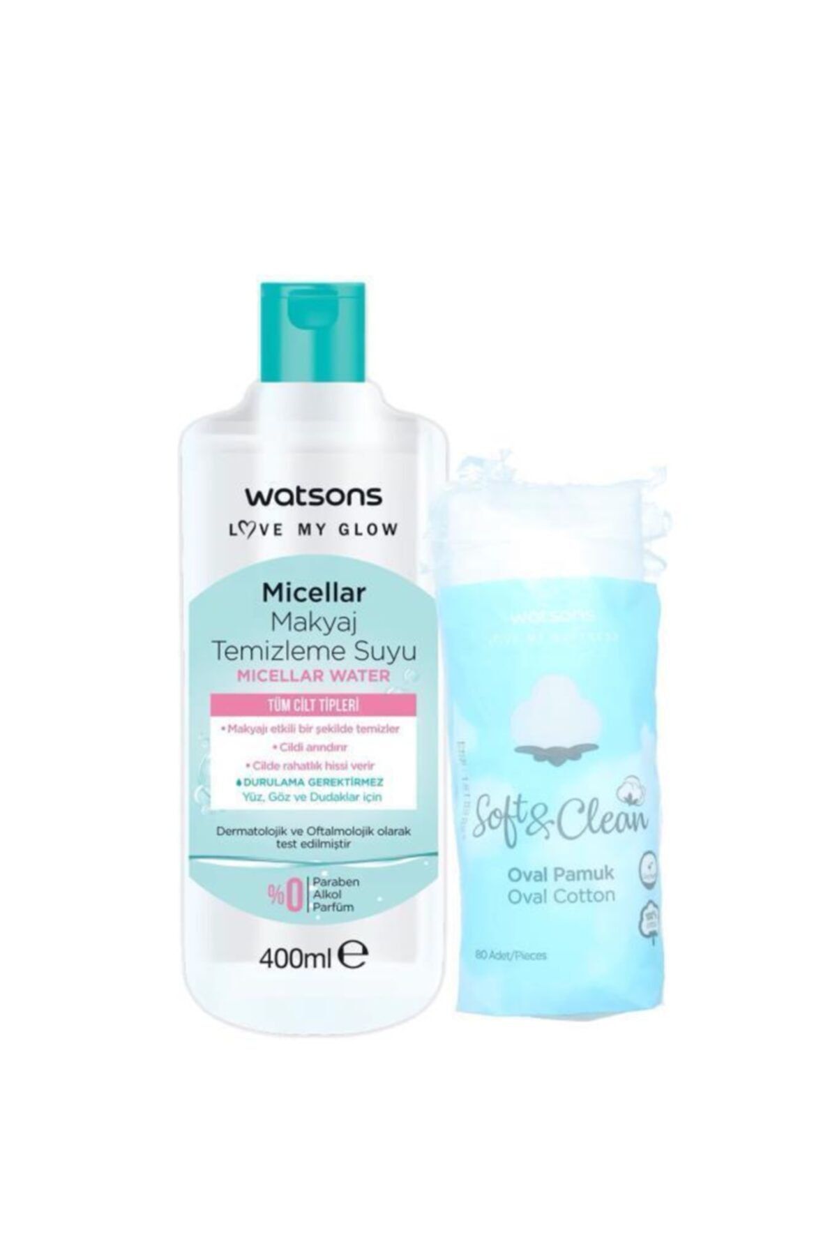 Watsons Micellar Su + Oval Pamuk 80adet Set