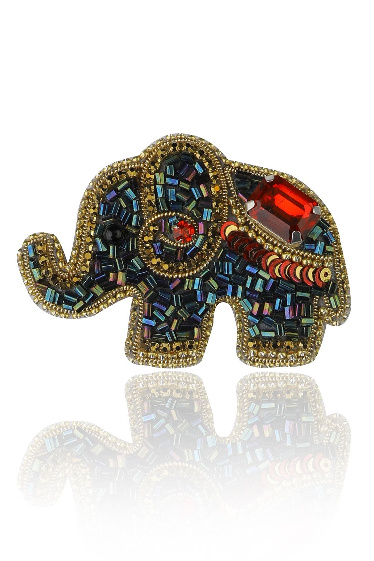 Unica Brooche Fil Broş Kırmızı