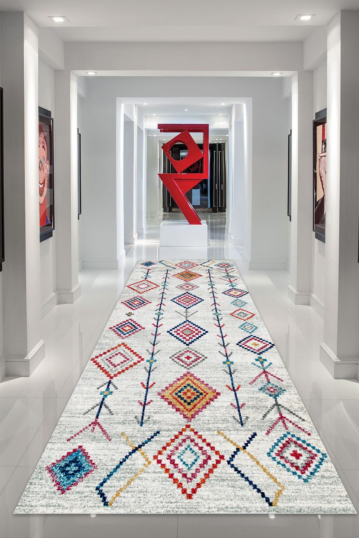 PRİME HOME Otantik Desenli Koridor Halısı