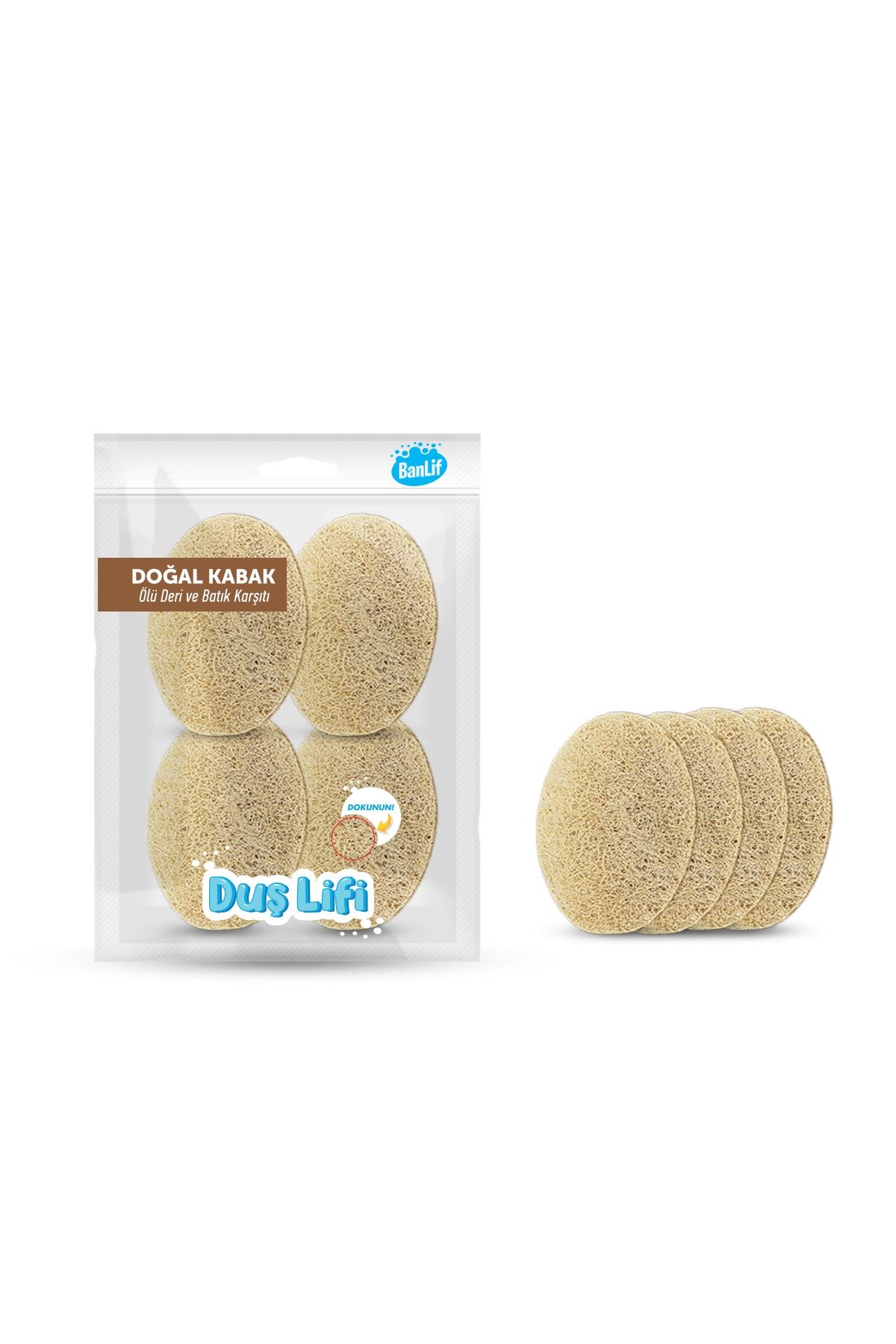 Vlamor Banlif Doğal Kabak 4lü Peeling Disk