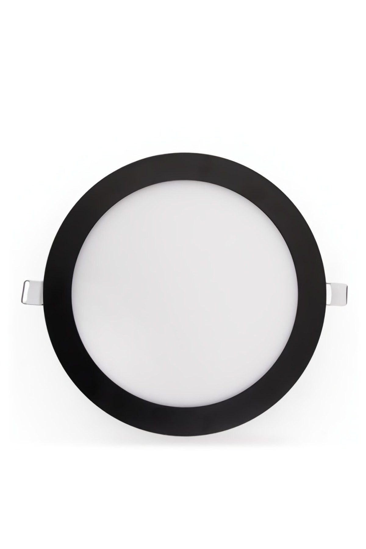 Lamptıme 16 W Slim Led Panel Beyaz Işık 6500k Sıva Altı Siyah Kasa Yuvarlak