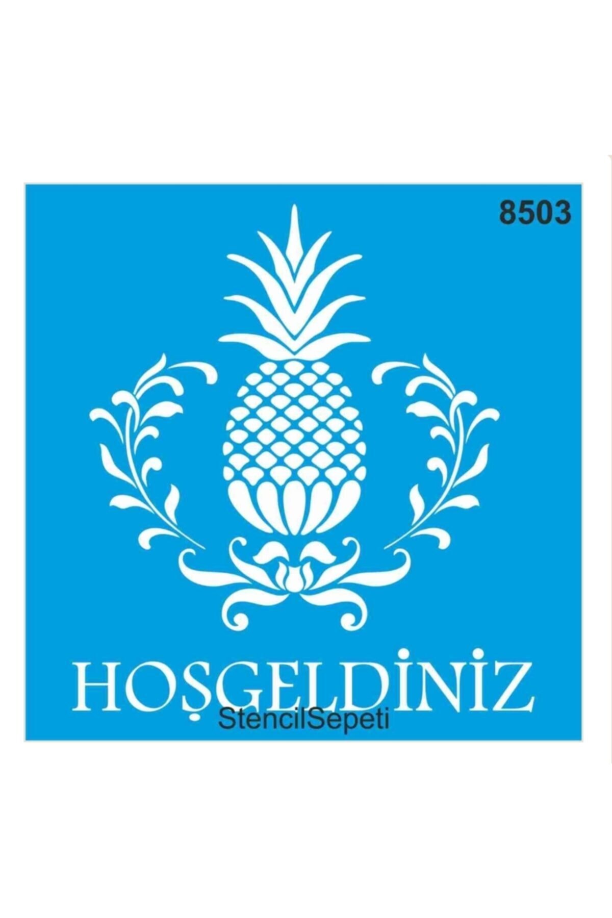 STENCİL SEPETİ Şablon Hoşgeldiniz 8503 30×30 Cm
