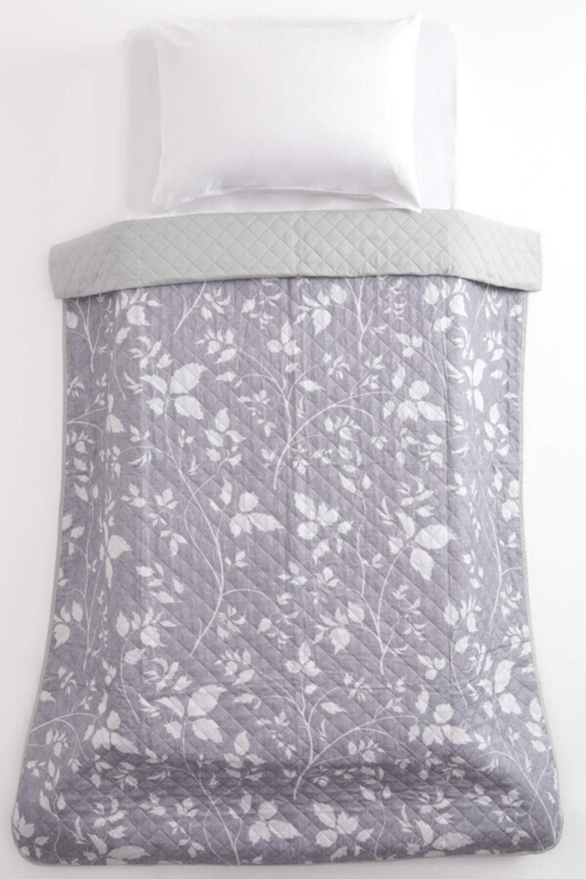 FAVORA Gold Tek Kişilik Çok Amaçlı Yatak Örtüsü - Gri