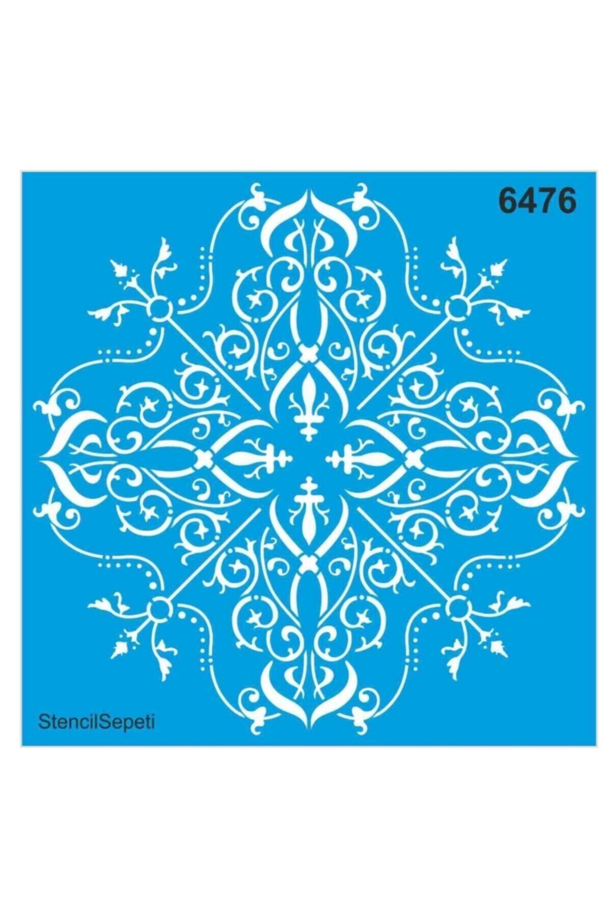 STENCİL SEPETİ Şablon Göbek Deseni 6476 30×30 Cm