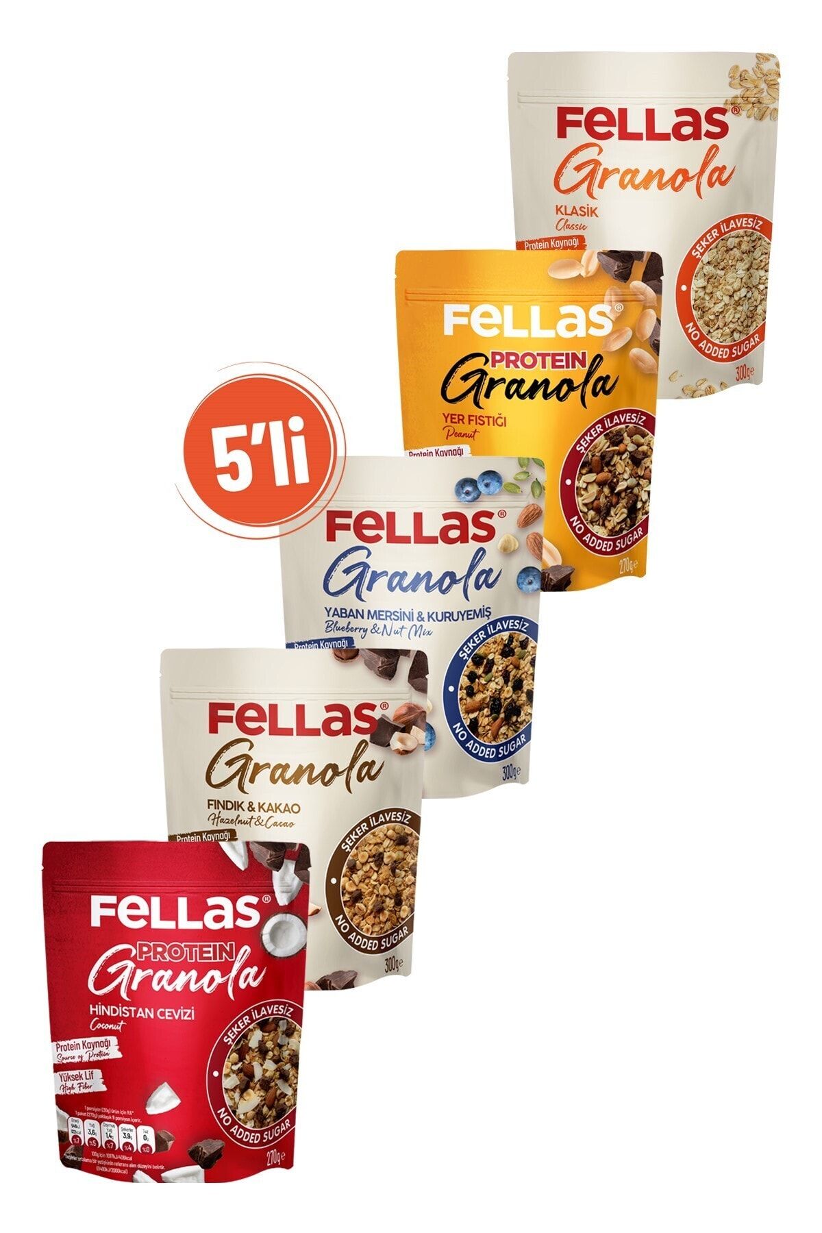 Fellas Granola Klasik 5'li Paket