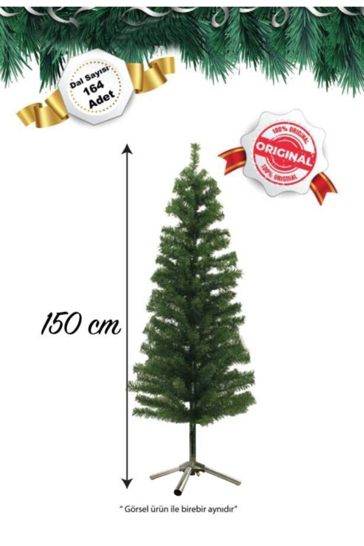 Big Party Yılbaşı Çam Ağacı 150 Cm 164 Dal Detayları