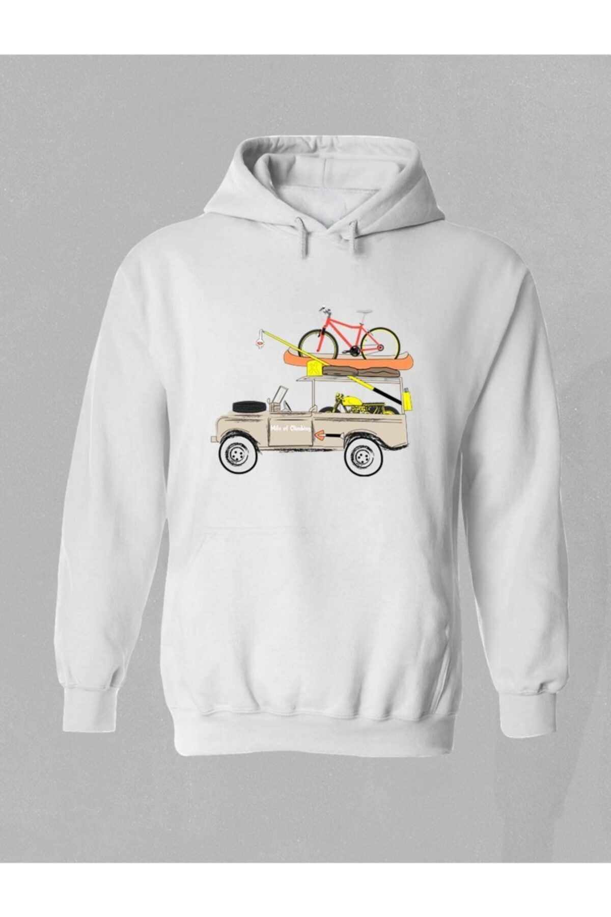 Milo Of Climbing Settimo Kamp Temalı Baskılı Kapüşonlu Sweatshirt-w