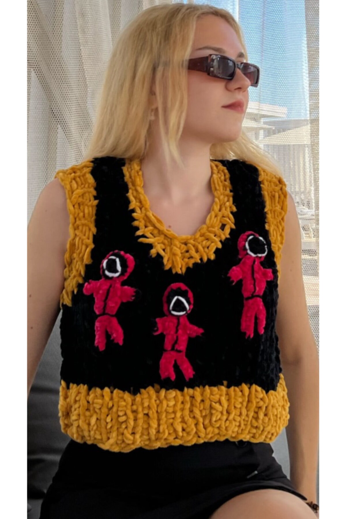 SuleKulen Store Squid Game Süveter El Örgüsü