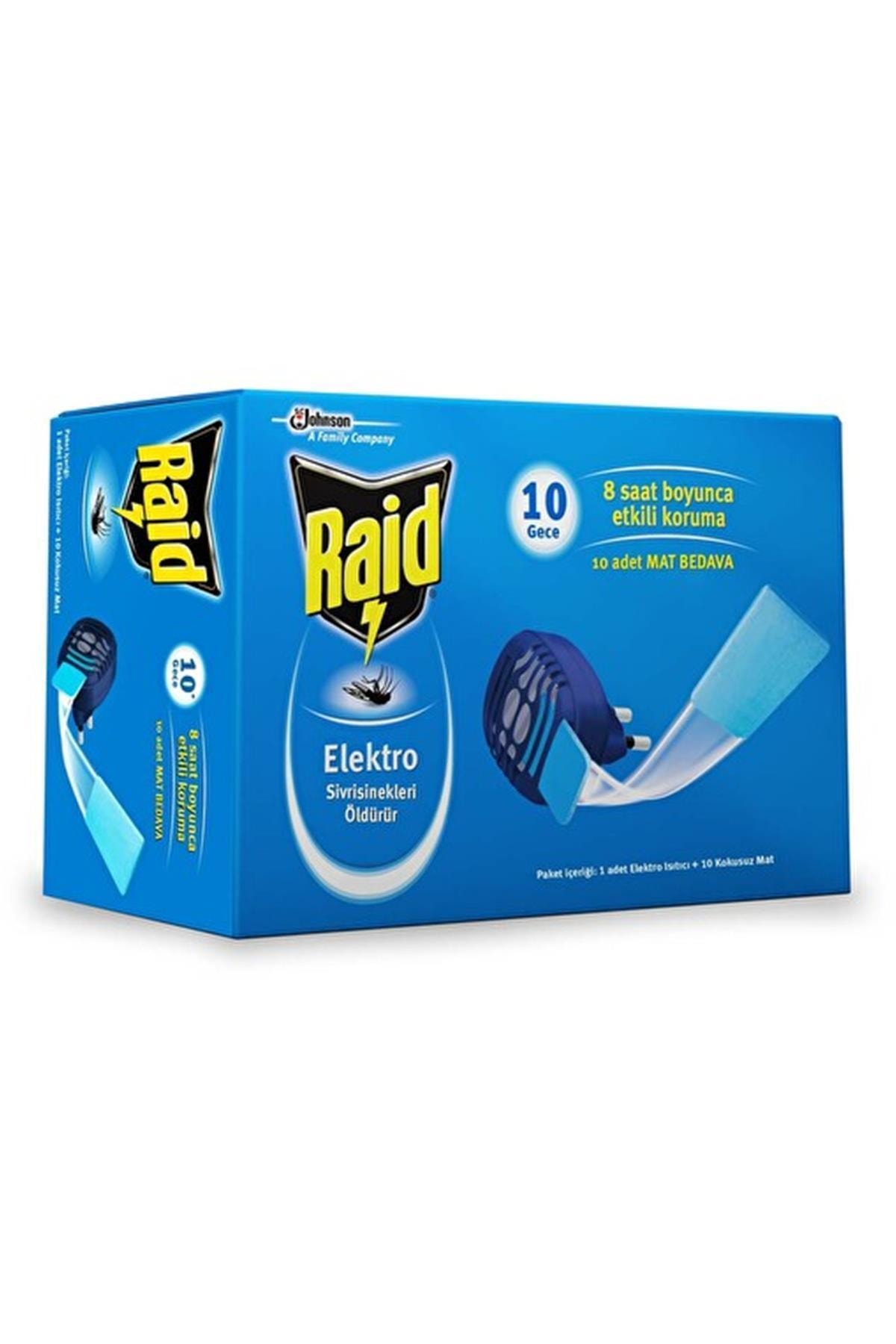 Raid Marka: Elektro Mat Kokusuz Cihaz Ve 10'lu Tablet (sivrisineklere Karşı) Kategori: Sinek Ilacı V