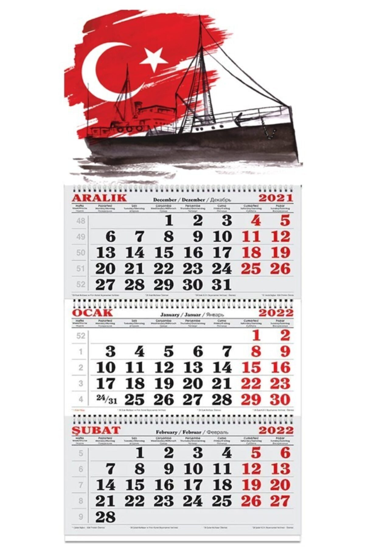 GENC DIJITAL BASKI 2022 Türkiye Şehirleri Gemici Takvimleri