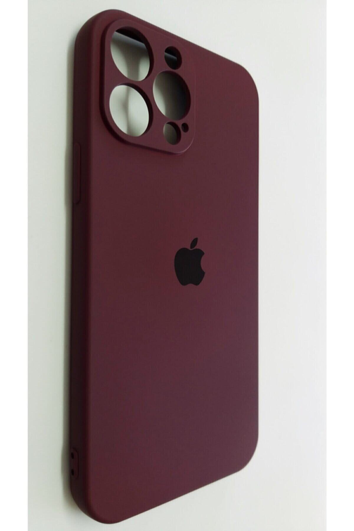 Gritty Iphone 13 Pro Uyumlu Kamera Korumalı Içi Kadife Logolu Telefon Kılıfı
