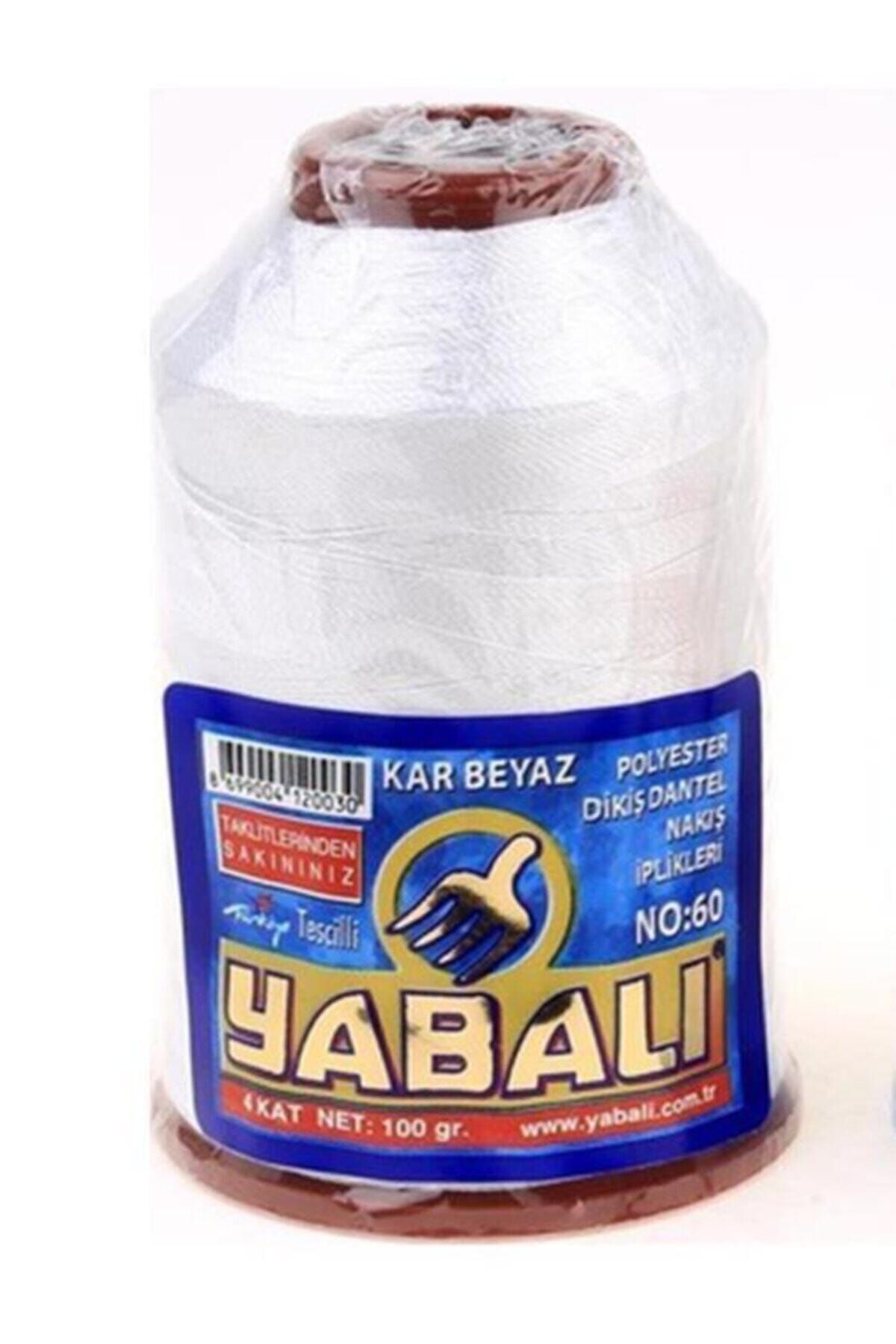 UYAR Kar Beyaz Yabalı Polyester Dantel Ipliği 100 gr No:60